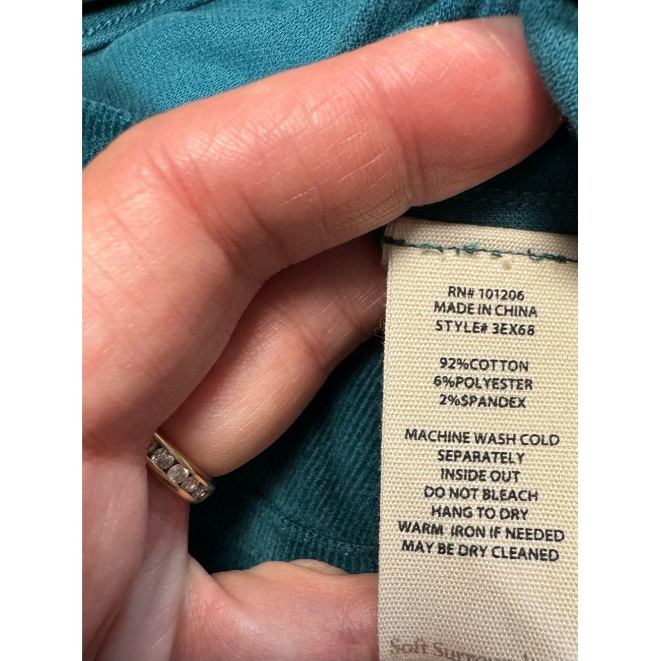 Soft Surroundings New Soft Surroundings Teal Pull On Straight Leg Corduroy Pa Size 28" / US 6 / IT 42 - 5 Thumbnail