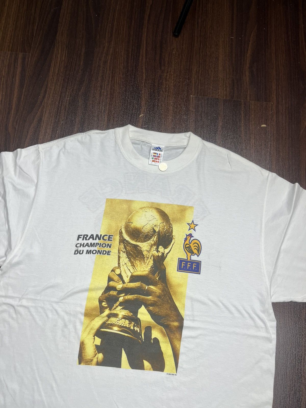 Adidas France 98 Adidas la victoire est à nous vintage t-shirt XL Size US XL / EU 56 / 4 - 3 Thumbnail
