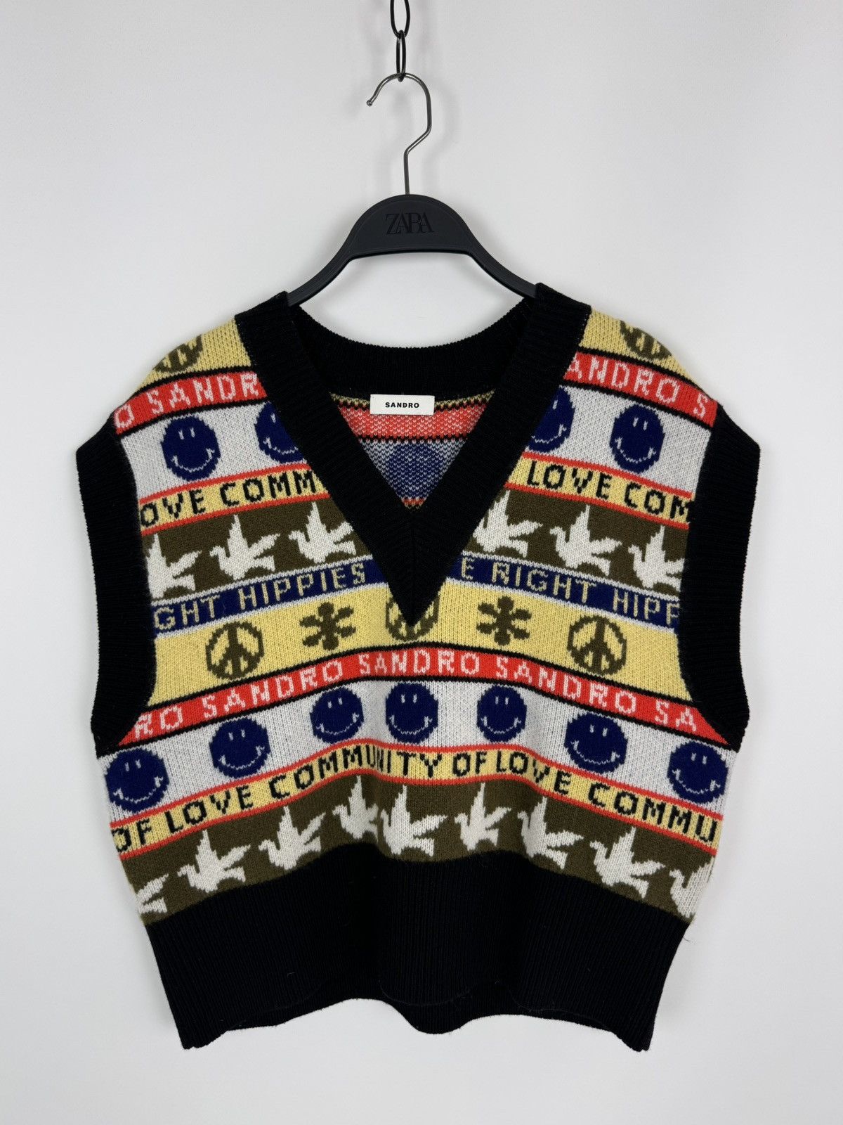 Sandro Sandro x Smiley Sleeveless Sweater With Motif Size M / US 6-8 / IT 42-44 - 2 Thumbnail