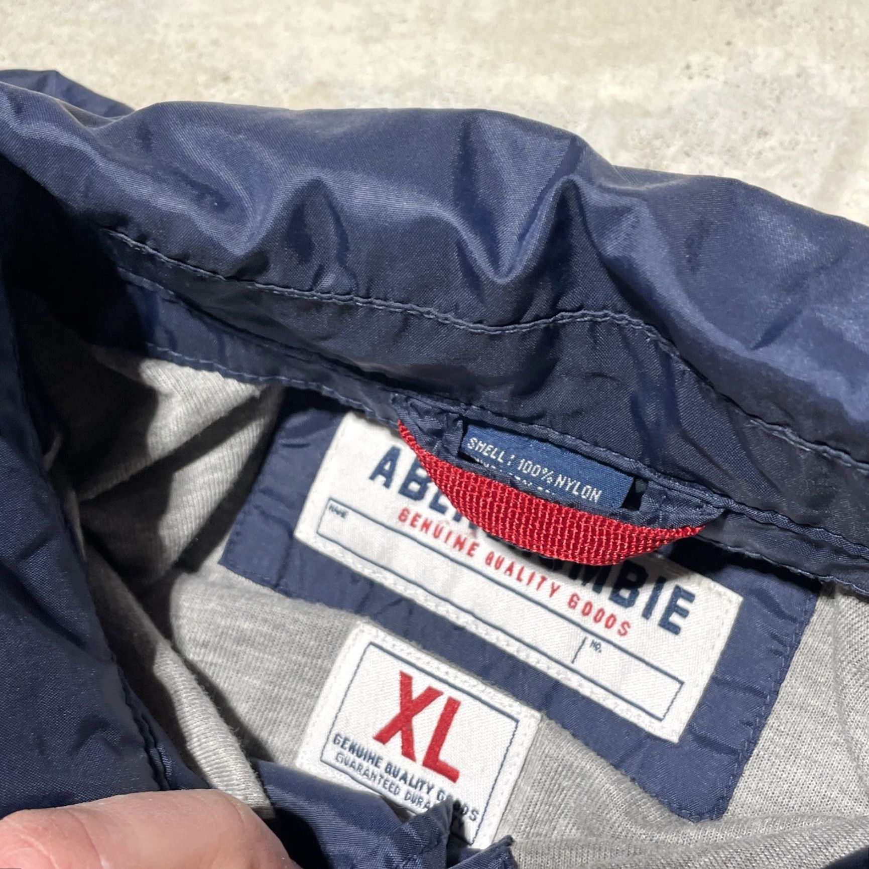 Abercrombie & Fitch VINTAGE Abercrombie & Fitch Jacket Men XL Windbreaker Golf Coat Nylon Satin Zip Pockets Logo Blue Marquis de Sod? Size US XL / EU 56 / 4 - 3 Thumbnail
