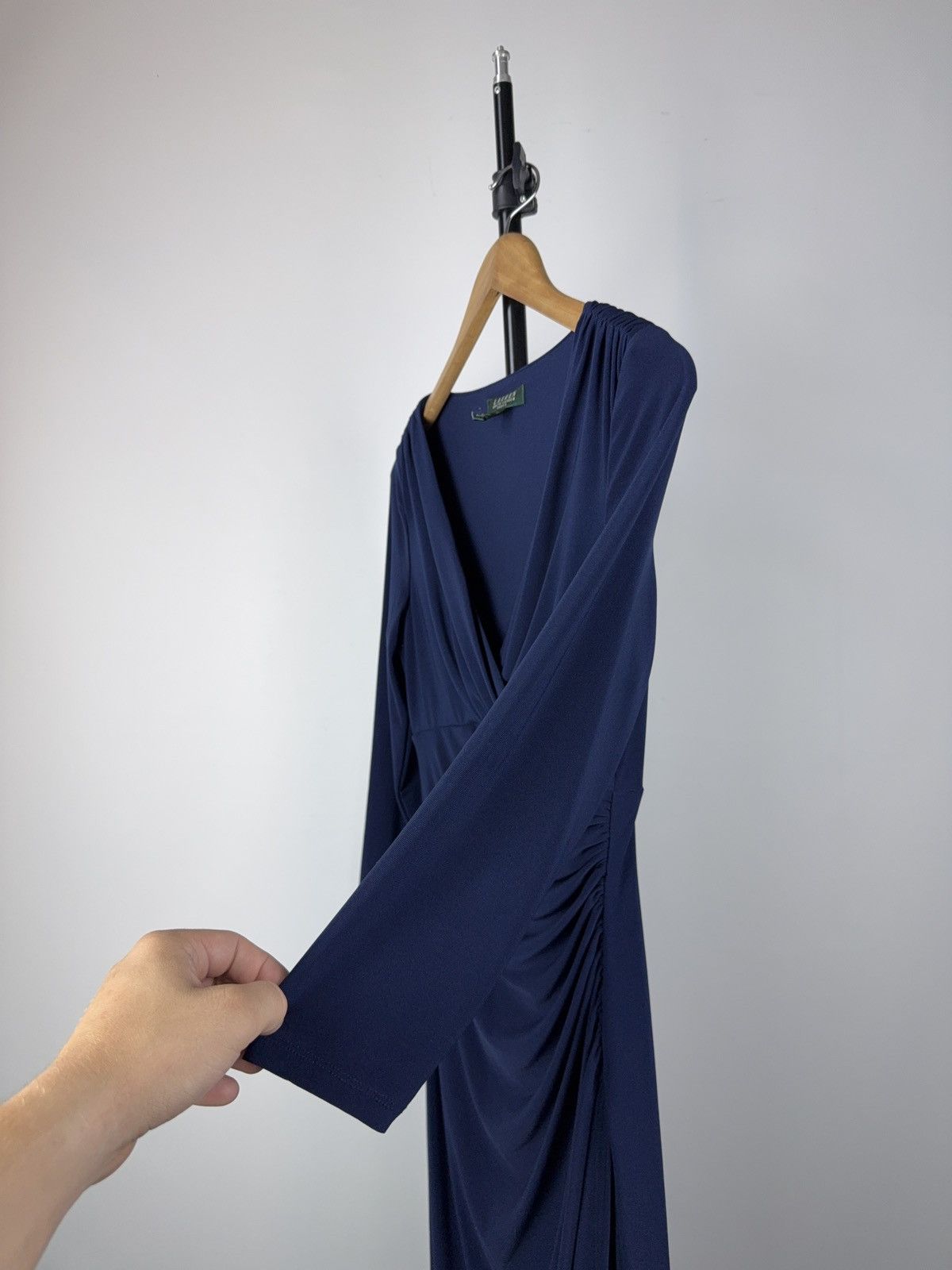 Polo Ralph Lauren Vintage 00s Luxury Polo Ralph Lauren Blue Sexy Dress Retro Size S / US 4 / IT 40 - 7 Thumbnail