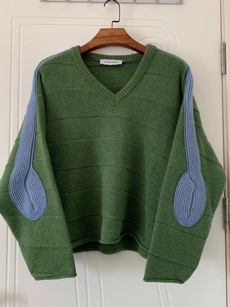 トップス kiko kostadinov FUTUR PRINTED KNIT Kiko Kostadinov Futur Printed Knit Sweater - SS22 – Vertical