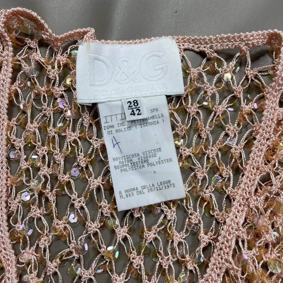 Designer × Dolce & Gabbana DOLCE & GABANNA PINK SEQUINS SLEEVELESS DRESS Size M / US 6-8 / IT 42-44 - 4 Thumbnail
