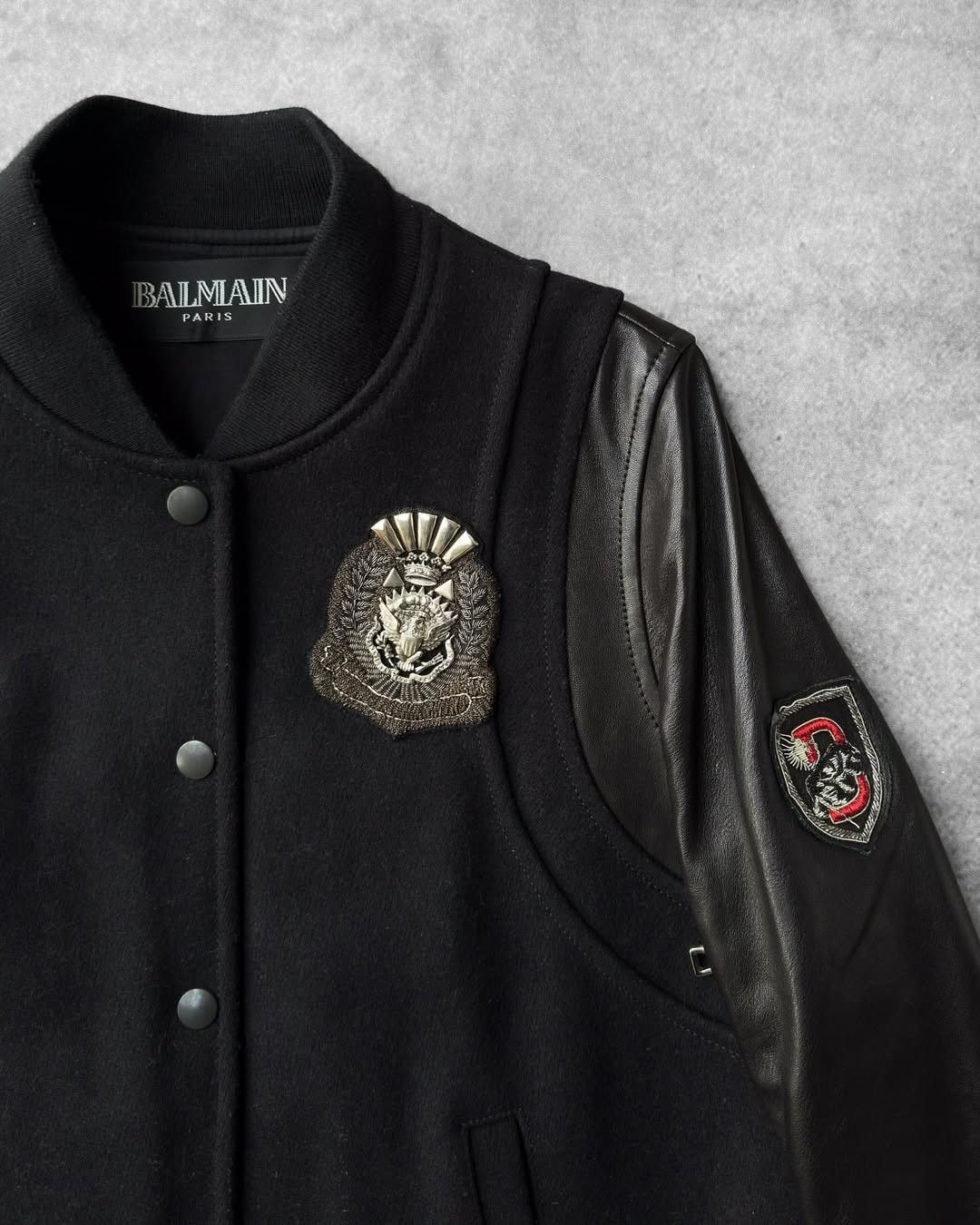 Balmain Balmain SS11 Leather Varsity Jacket, by Christophe Decarnin Size US S / EU 44-46 / 1 - 2 Thumbnail