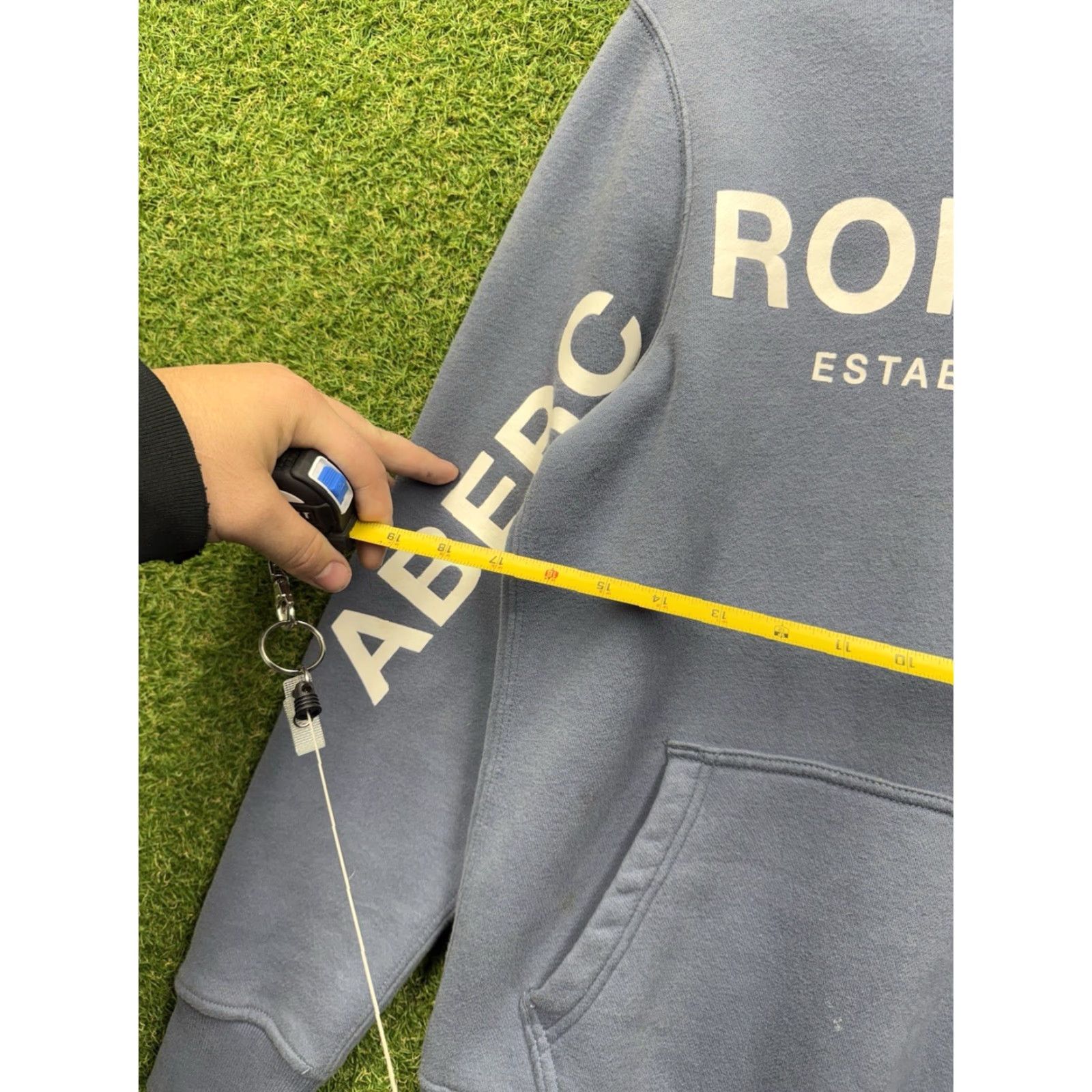Abercrombie & Fitch VINTAGE Abercrombie & Fitch Hoodie Womens XS Pullover Blue Logo Preppy 2000s solid fleece Size XS / US 0-2 / IT 36-38 - 4 Thumbnail