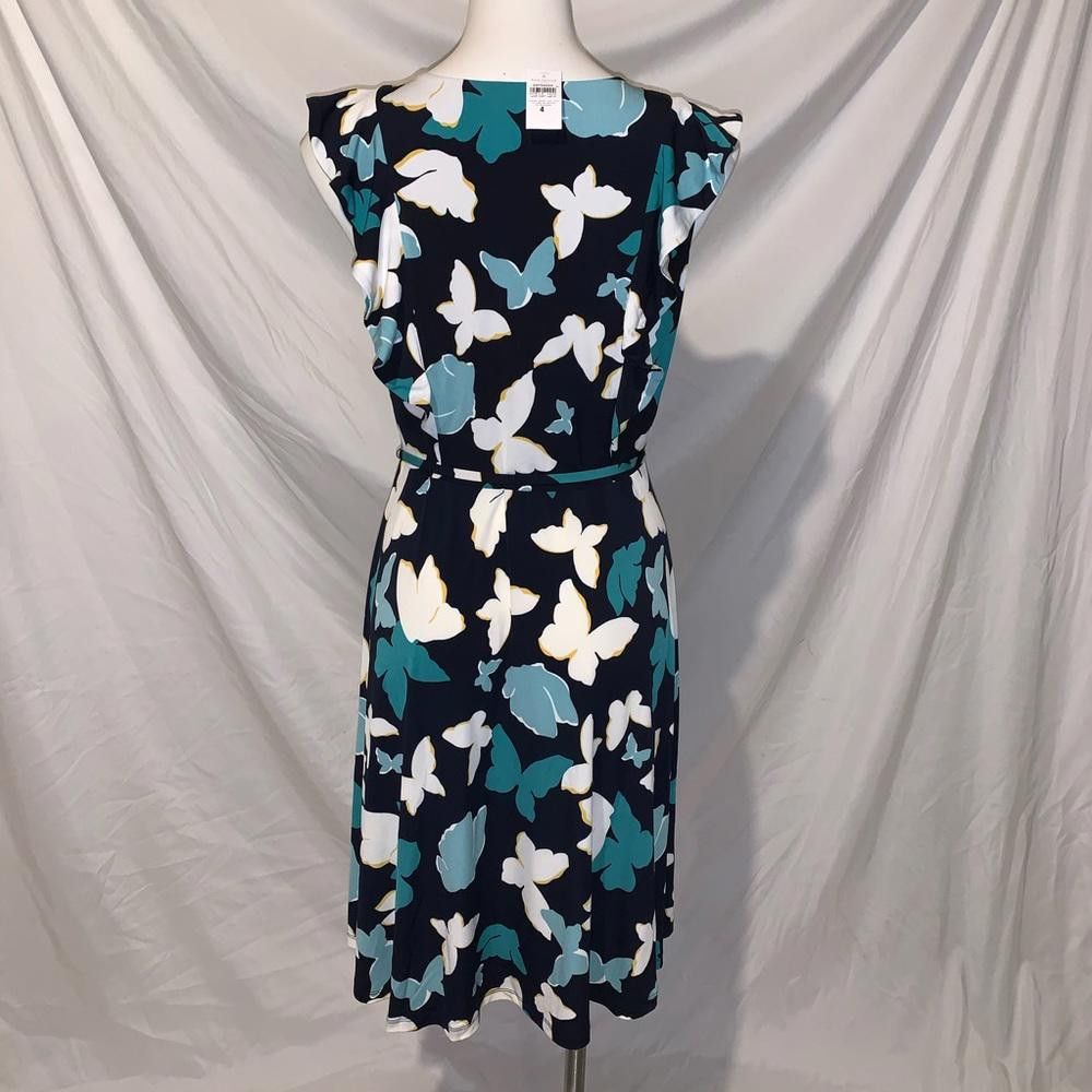 Ann Taylor Ann Taylor Factory Wrap Butterfly Floral Dress, 4 Size M / US 6-8 / IT 42-44 - 3 Thumbnail