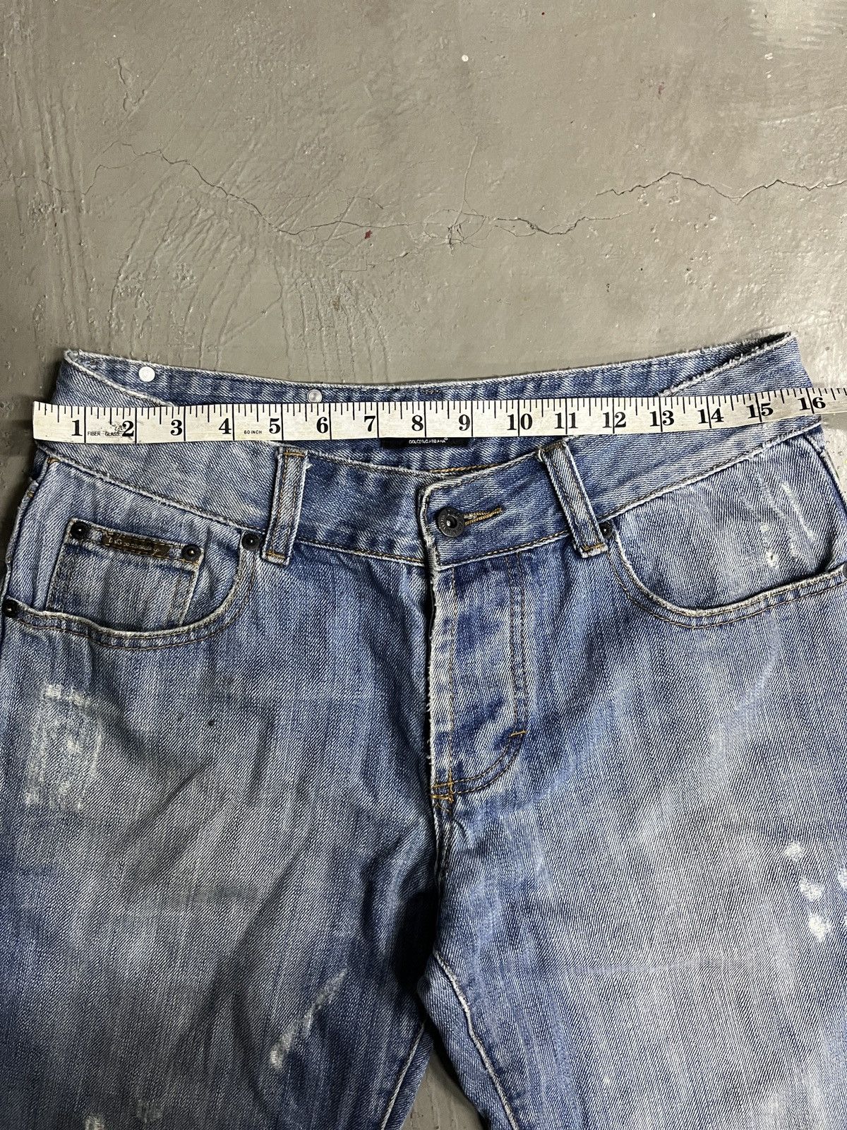 Dolce & Gabbana Vintage Dolce Gabbana Distressed DG Logo Denim Jeans Baggy Size US 32 / EU 48 - 12 Thumbnail