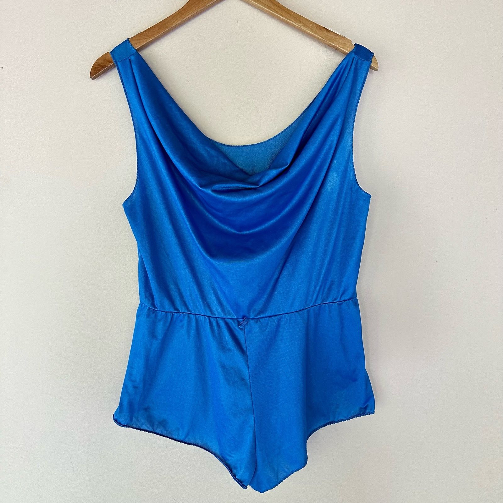 Other Vintage 80s Undercover Wear Blue Romper Lingerie Teddy M Size 32" / US 10 / IT 46 - 1 Thumbnail