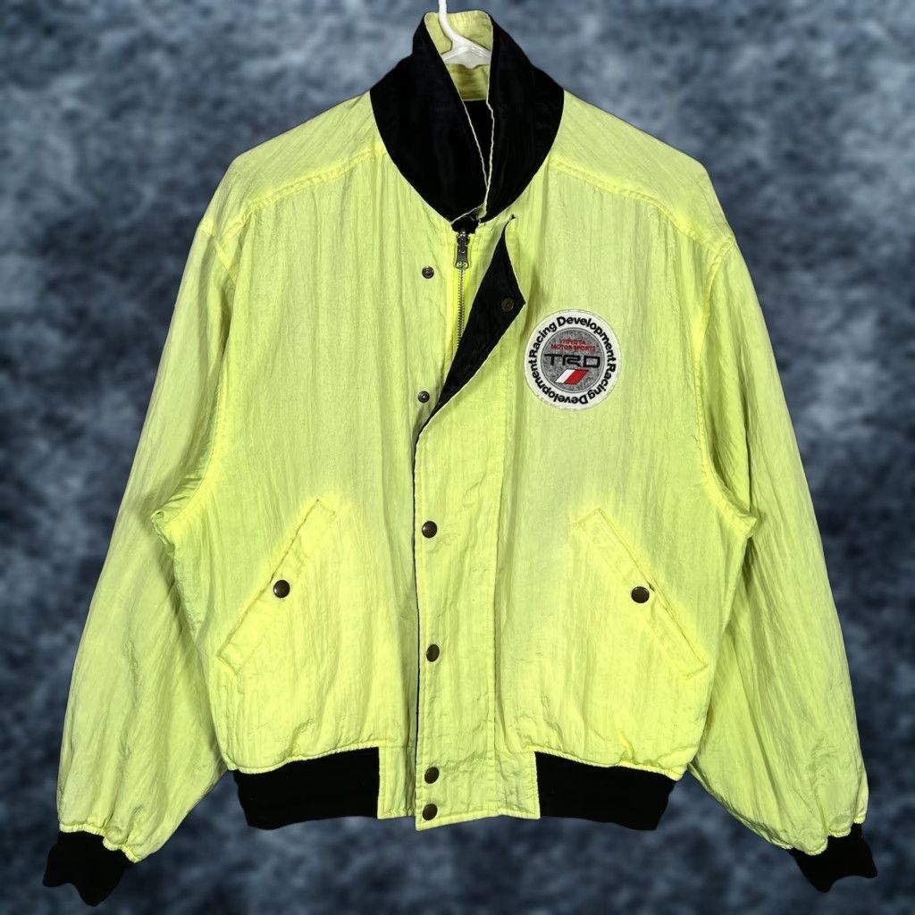 VINTAGE Toyota Motorsports Racing Developments TRD Reversible Bomber Jacket Shirt