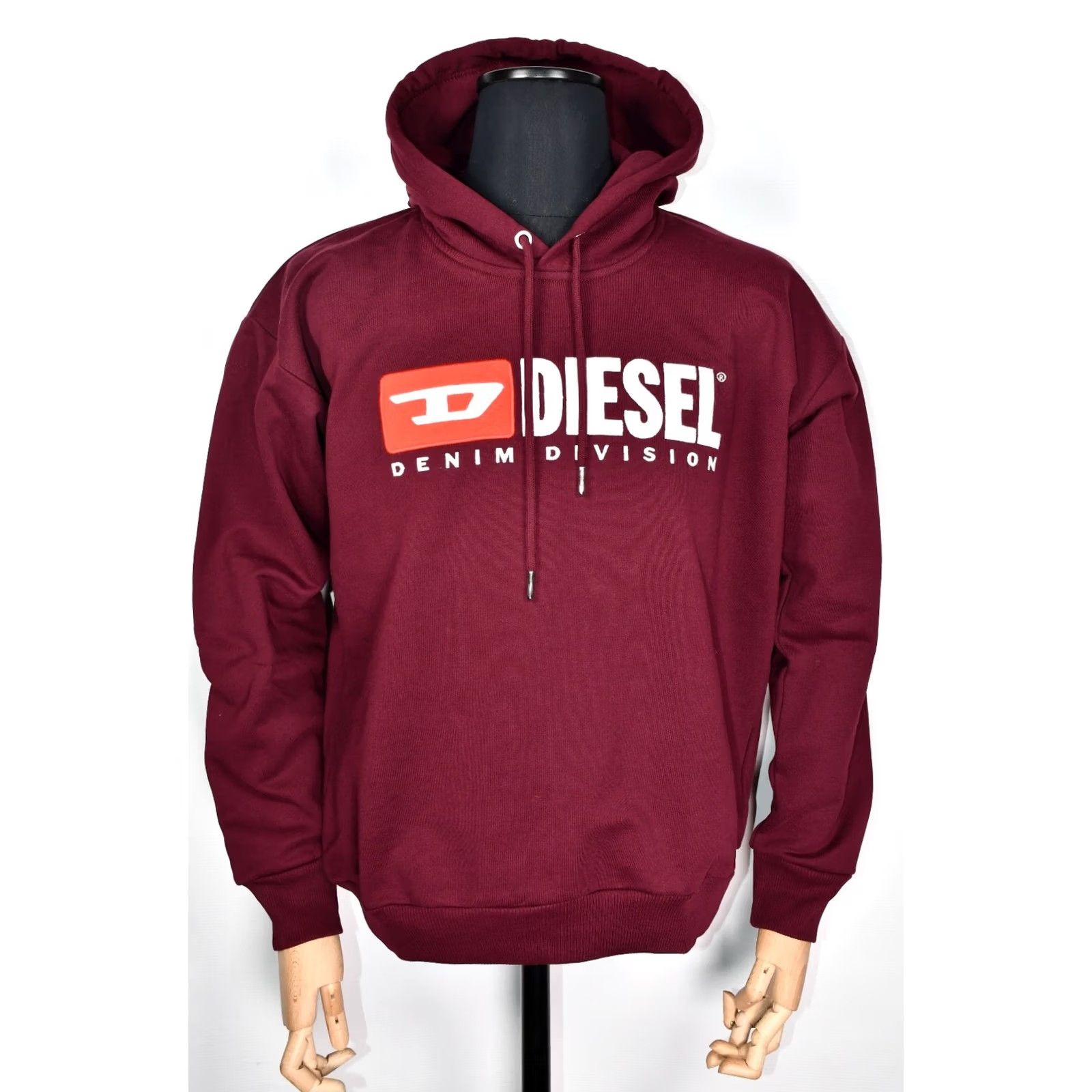Diesel Diesel Sweatshirt Pullover Hooded M Red Cotton Logo Men Shirt Size US M / EU 48-50 / 2 - 2 Thumbnail