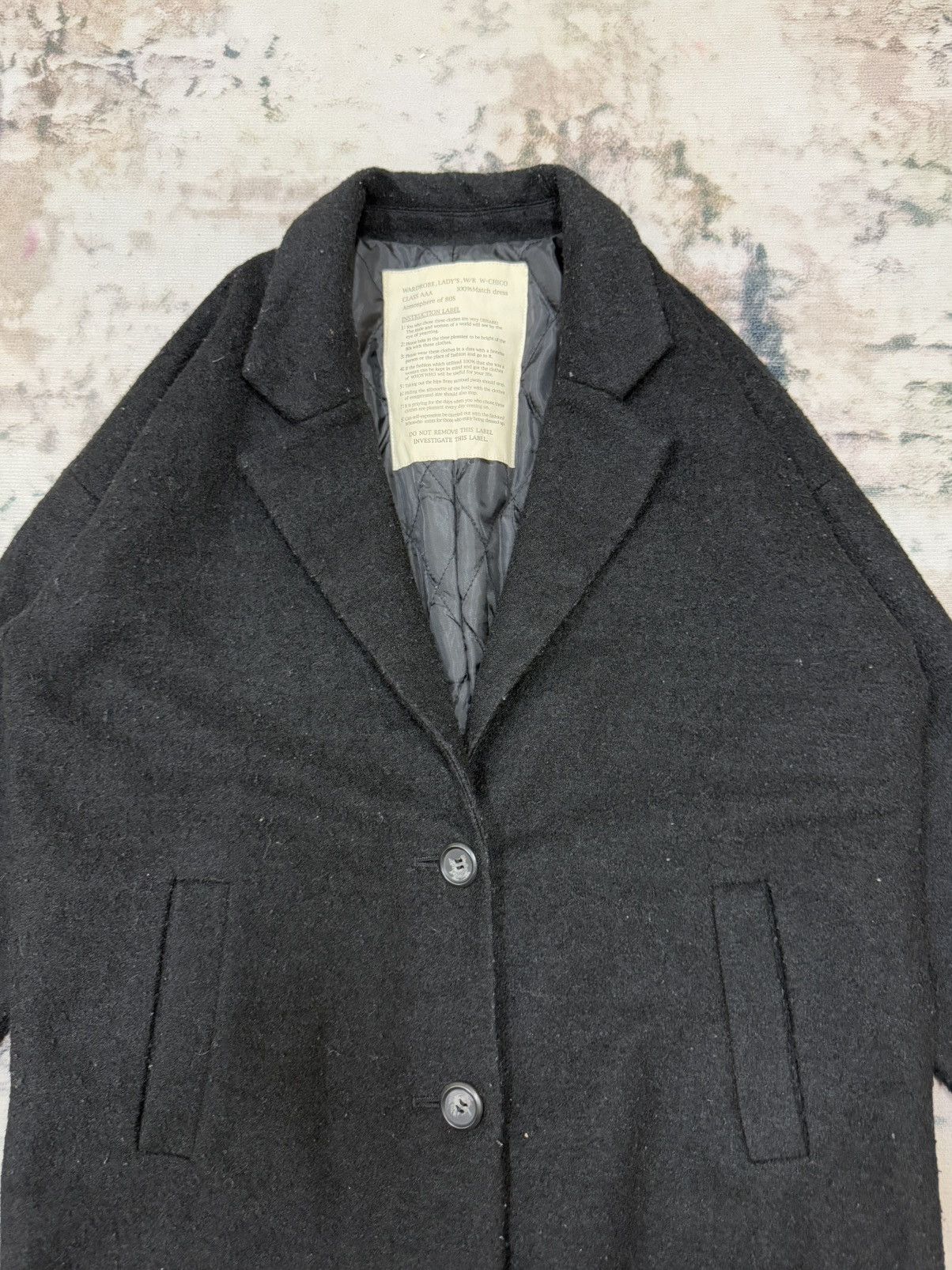 Japanese Brand Wardrobe Lady’s W/R W-Chico Atmosphere of 80s Wool Jacket Size M / US 6-8 / IT 42-44 - 4 Thumbnail