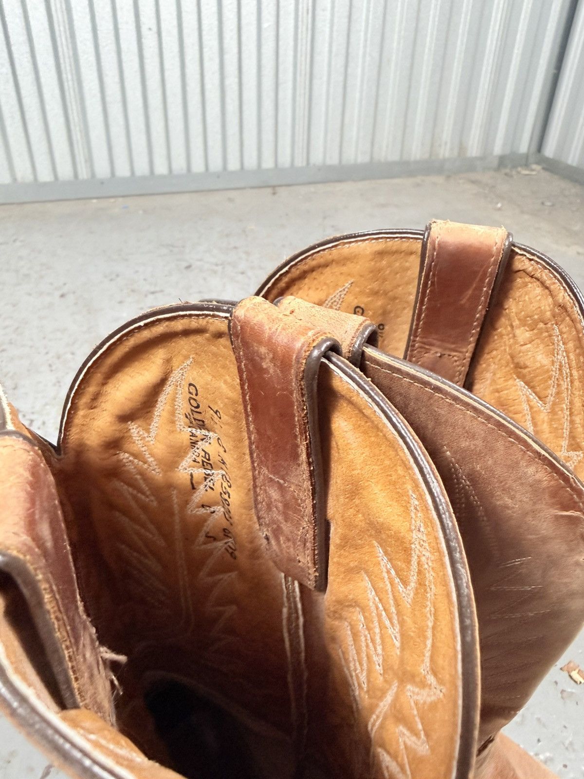 Other Vintage 90s Golden Rebel Made In Canada Cowhide Cowboy Boots Size US 9.5 / EU 42-43 - 11 Thumbnail