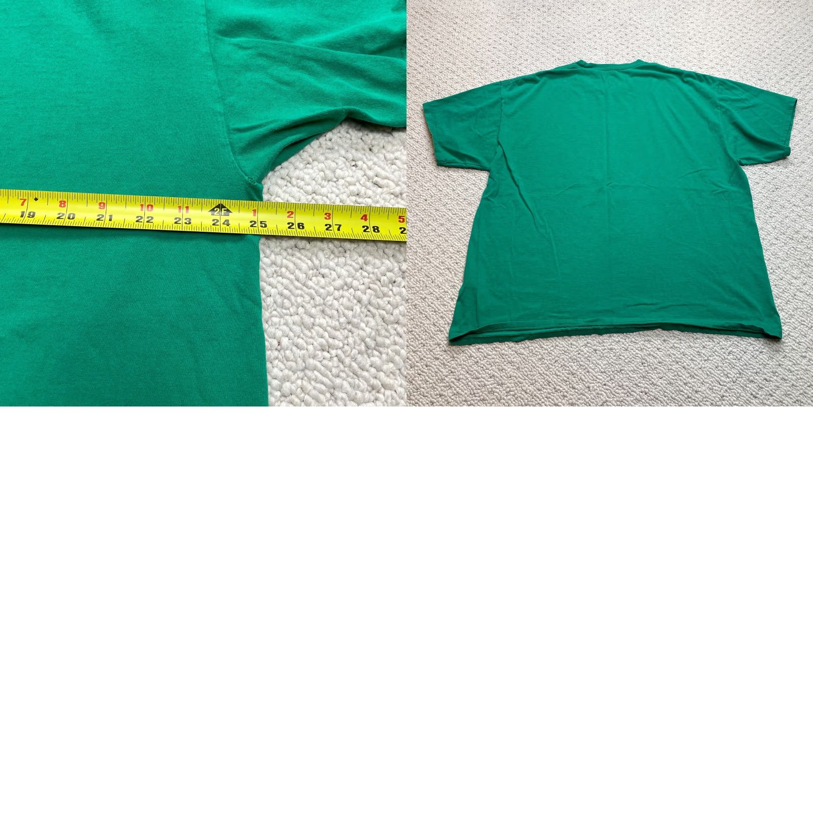 Hanes Hanes Tagless Shirt Adult 2XL Green Cotton Crew Mens Short Sleeve Chase Logo Size US XXL / EU 58 / 5 - 8 Thumbnail