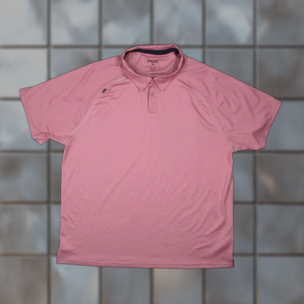 Rhone Rhone Shirt Mens 2XL Pink Polo Performance Casual Work Travel Golf Size US XXL / EU 58 / 5 - 1 Thumbnail