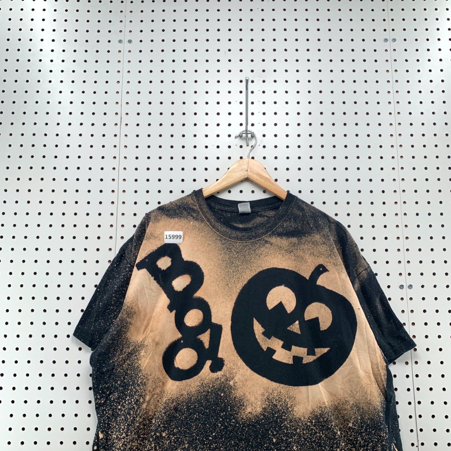 Gildan VINTAGE? BOO Halloween Pumpkin Black Tie Dye Shirt Adult 2XL Short Sleeve Black Gildan T-Shirt Unisex Mens Womens Boys Girls Size US XXL / EU 58 / 5 - 2 Thumbnail