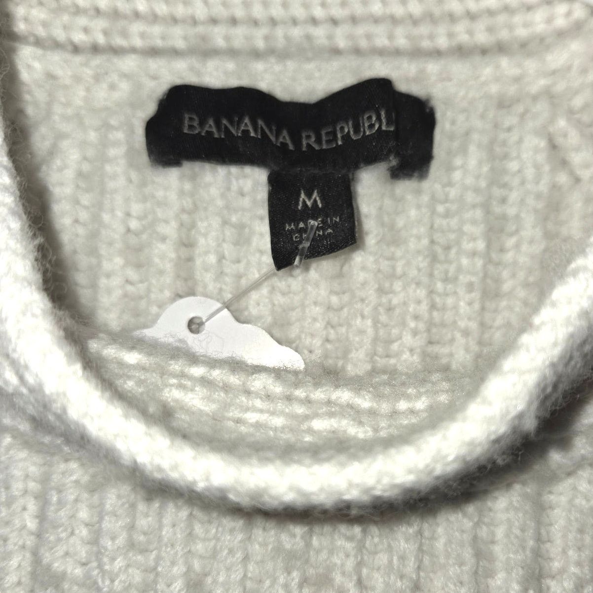 Banana Republic Banana Republic White Wool Sweater - Size Medium Size M / US 6-8 / IT 42-44 - 4 Thumbnail