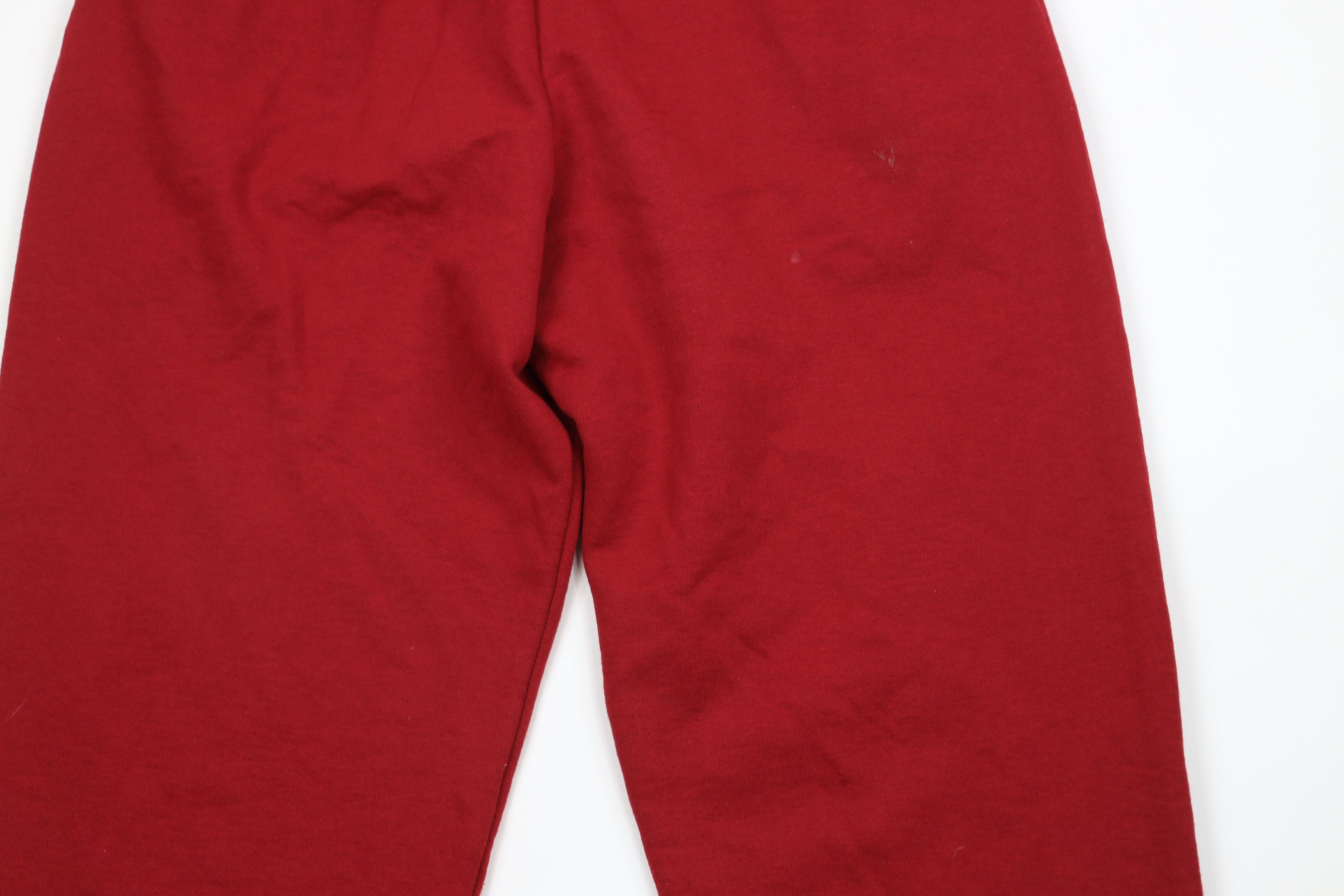 Vintage Vintage 90s Streetwear Blank Cuffed Sweatpants Joggers Red Size US 36 / EU 52 - 14 Thumbnail