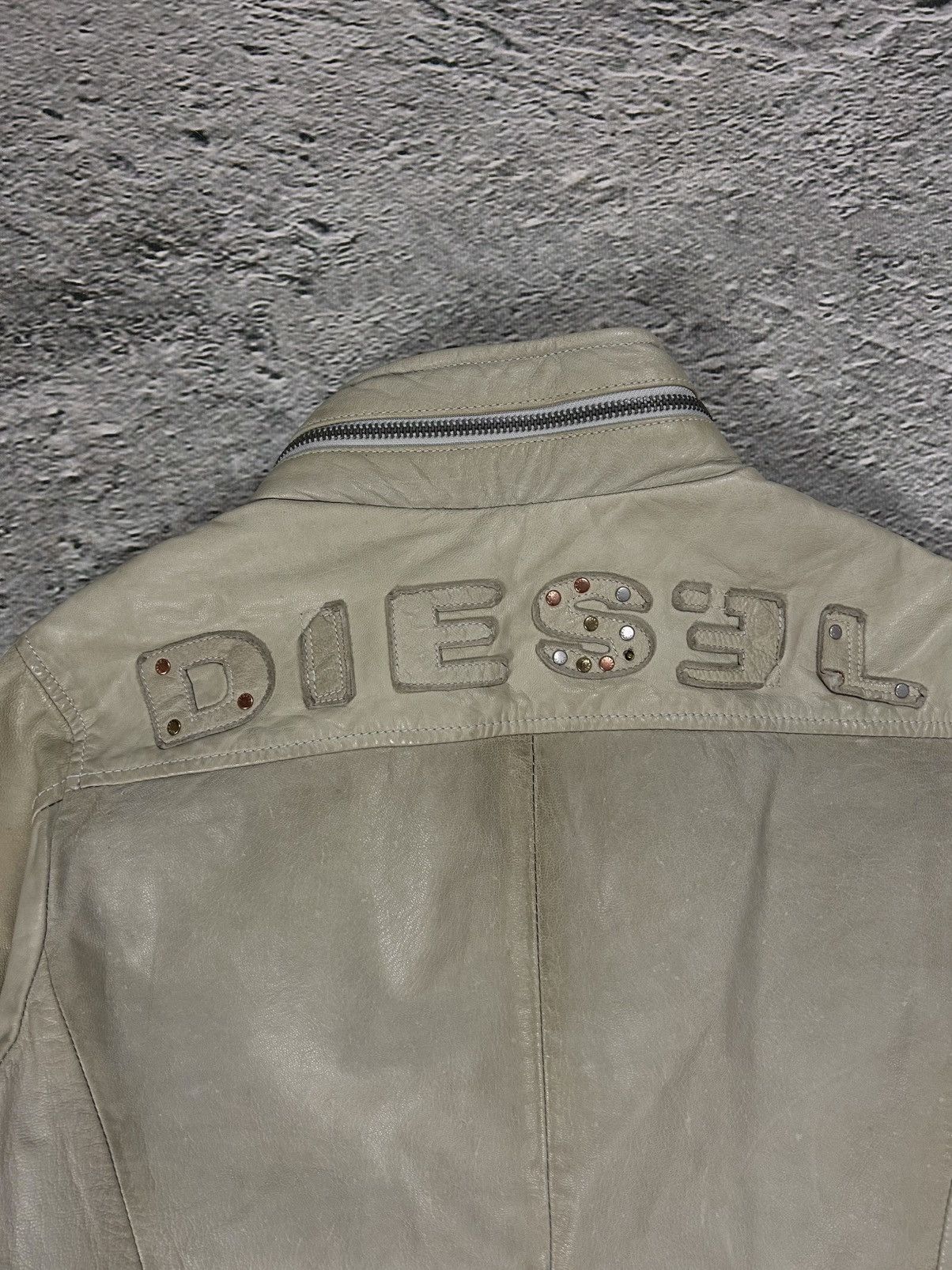 Diesel Diesel leather jacket beige vintage avant garde Size XL / US 12-14 / IT 48-50 - 10 Thumbnail