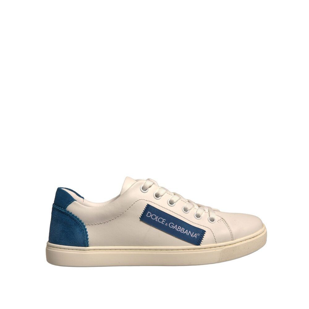 Dolce & Gabbana Dolce & Gabbana White Suede Leather Low Top Sneakers Shoes Size US 6 / IT 36 - 1 Thumbnail