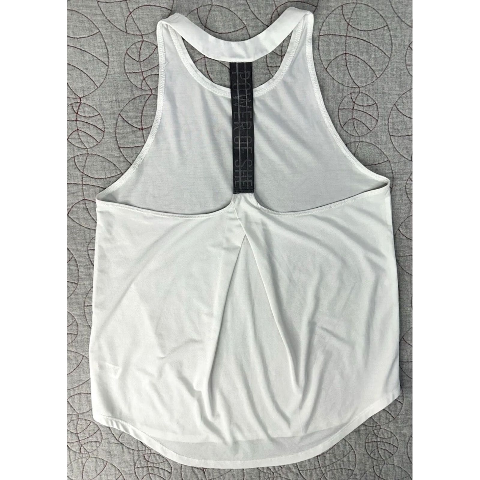 Athleta Athleta Tank White Racer T-Back Medium Women M Activewear Shirt Bind– Size M / US 6-8 / IT 42-44 - 3 Thumbnail