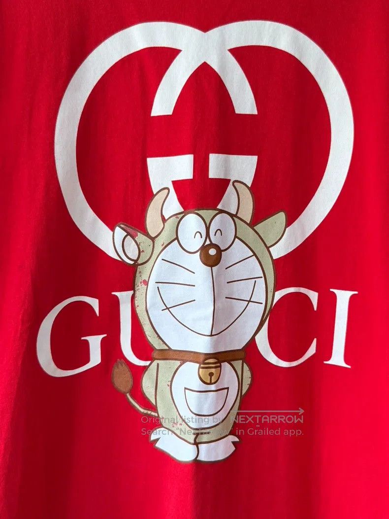 Gucci Gucci Doraemon co-branded red short sleeves Size US XS / EU 42 / 0 - 4 Thumbnail