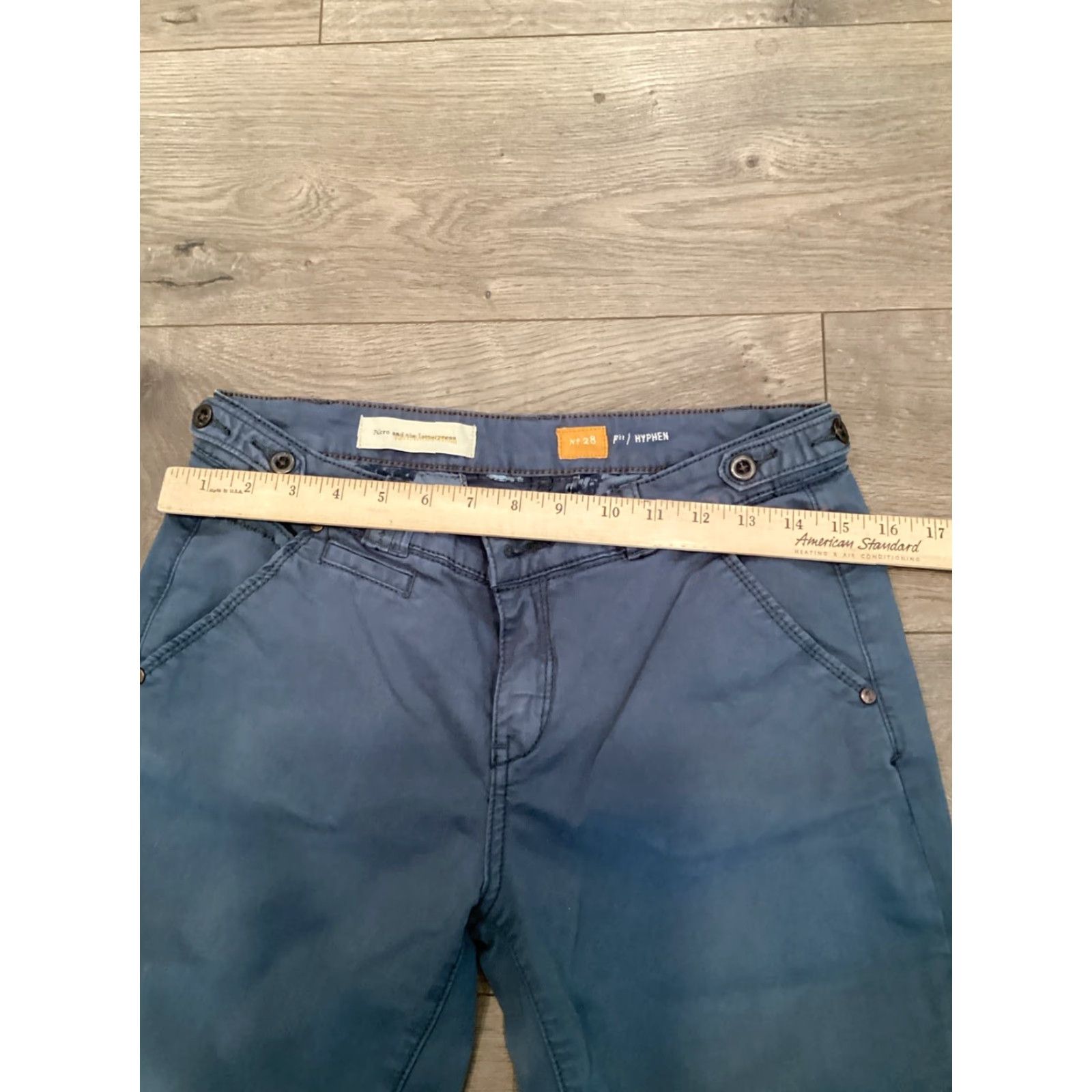 Anthropologie Anthropologie Pilcro & the Letterpress High-Rise Khakis Jeans Women Size 28 Slim Blue Denim Size 28" / US 6 / IT 42 - 4 Thumbnail