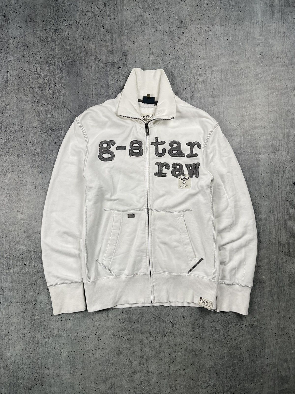 G-Star Vintage G-Star Raw Big Logo zip up Y2K Size US XL / EU 56 / 4 - 1 Thumbnail