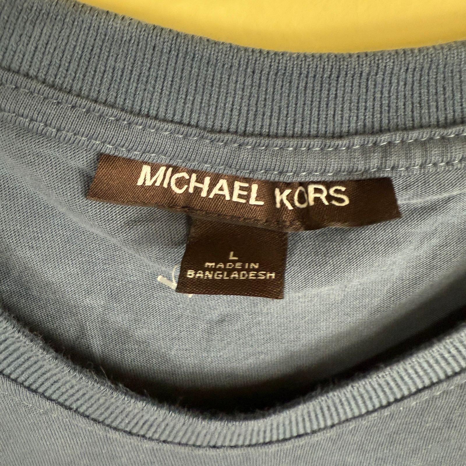 Michael Kors Michael Kors Blue White Ringer T Shirt Short Sleeve Size US L / EU 52-54 / 3 - 5 Thumbnail