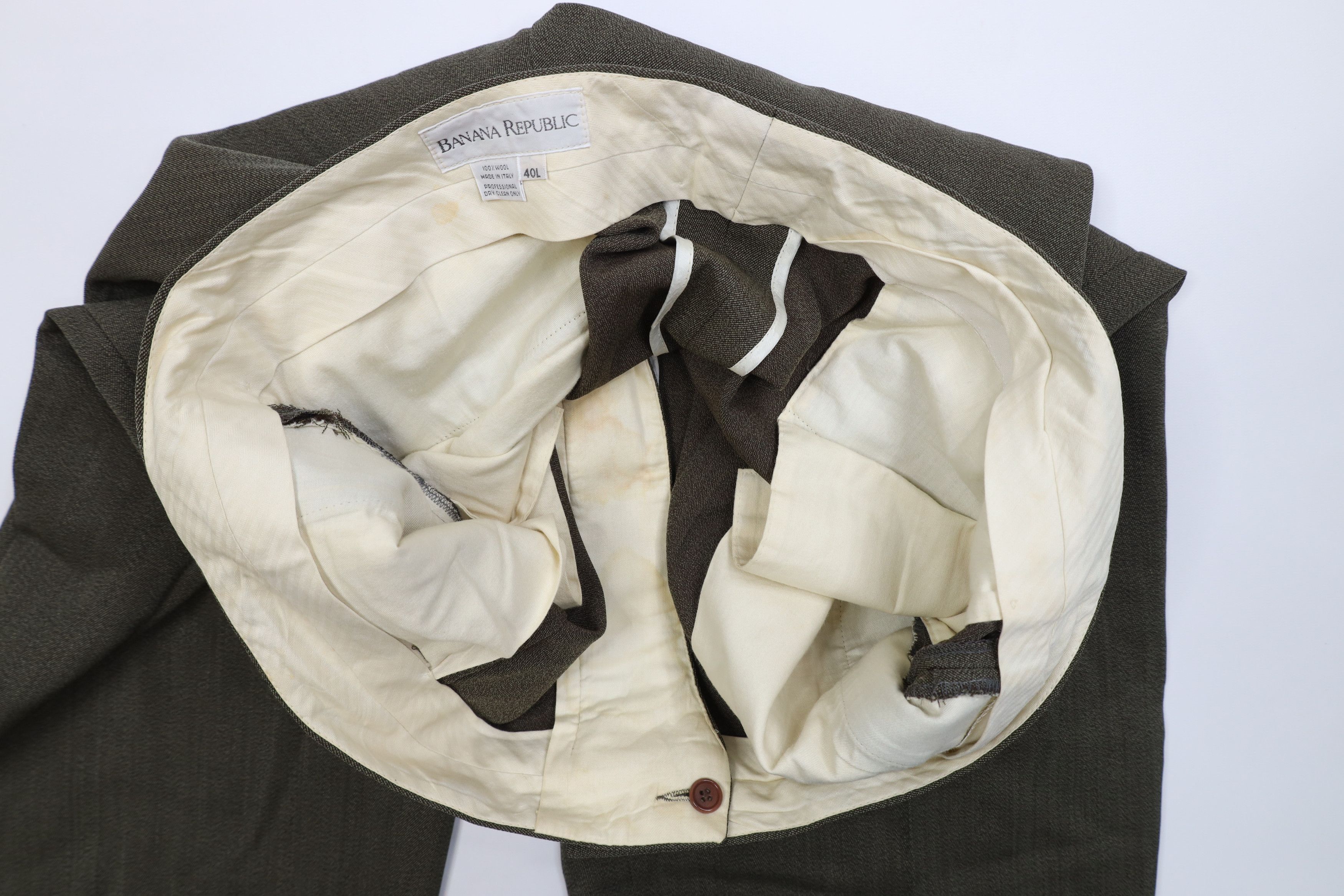 Banana Republic Vintage 90s Banana Republic Wool Knit Wide Leg Chino Pants Size US 40 / EU 56 - 6 Thumbnail