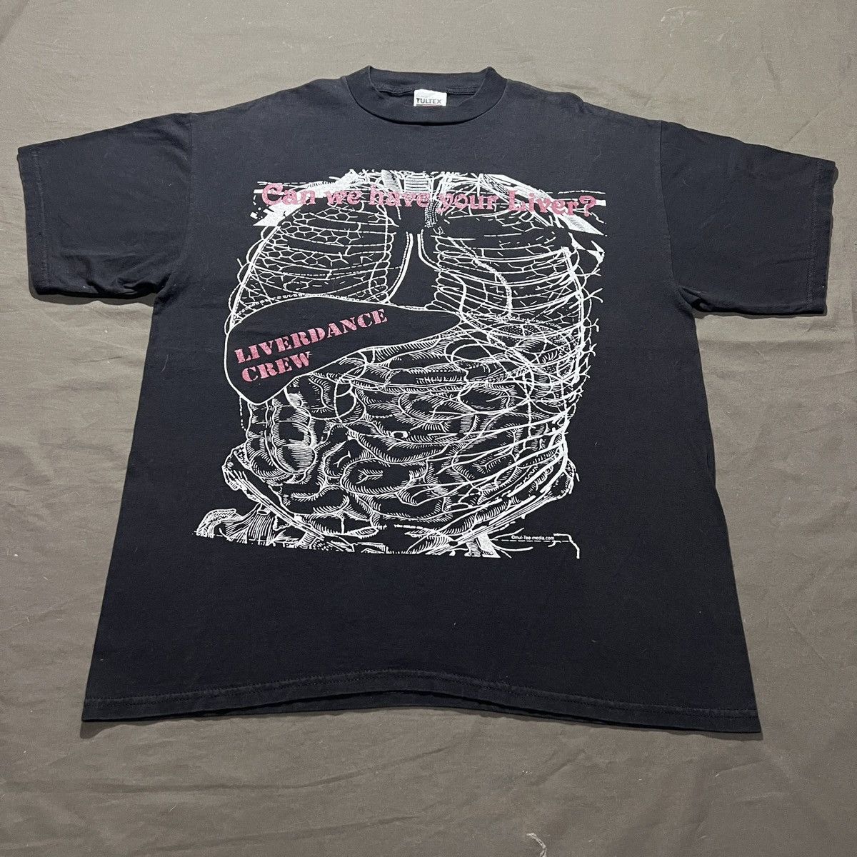 Arts & Science Vintage 90 LIVERDANCE CREW Skeleton Anatomy Graphic Tee XL Size US XL / EU 56 / 4 - 3 Thumbnail