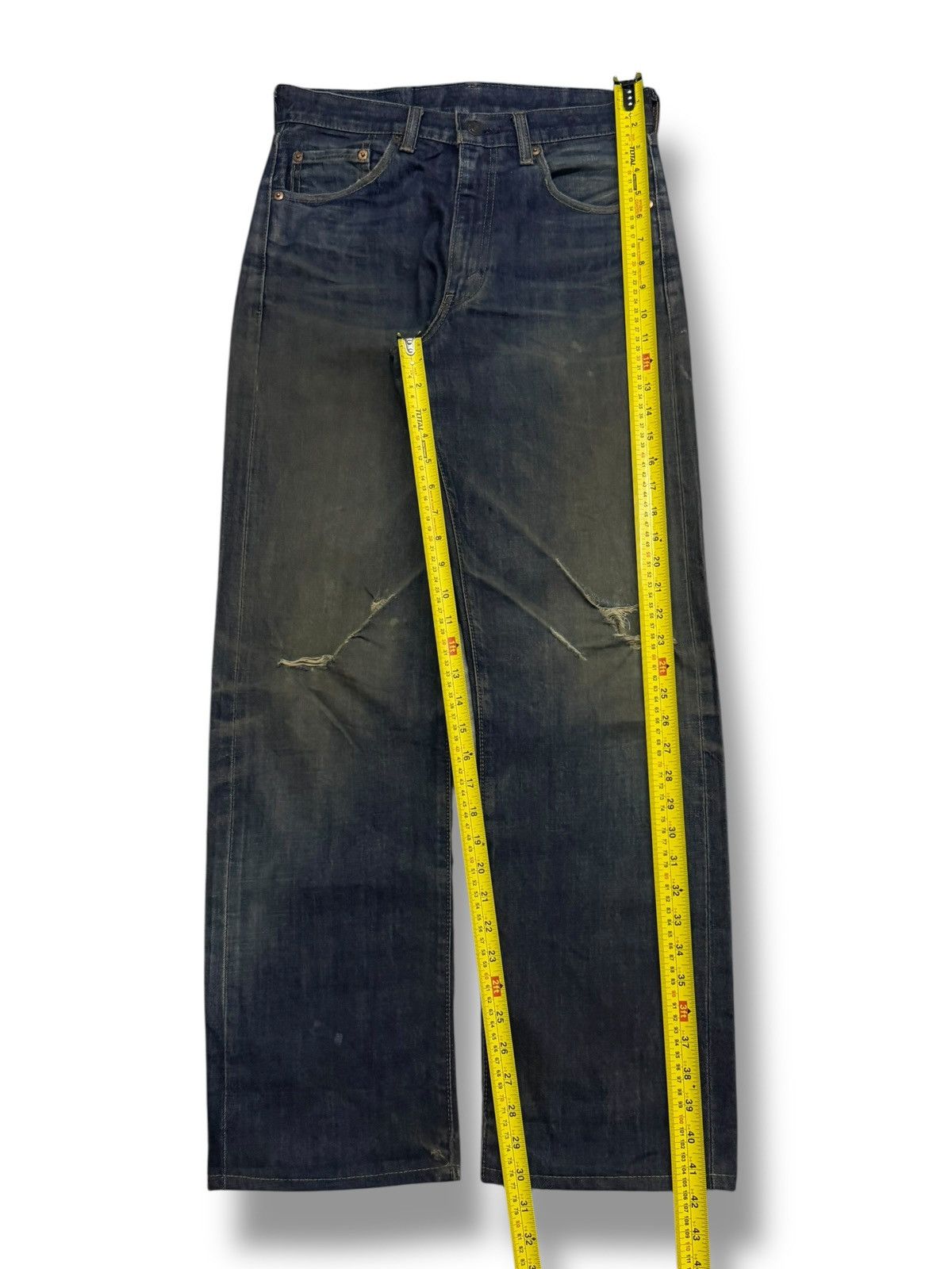 Levi's Vintage Clothing Vintage 90s Levi’s 551Z-XX Big E Talon Selvedge Denim Jeans Size US 30 / EU 46 - 19 Thumbnail