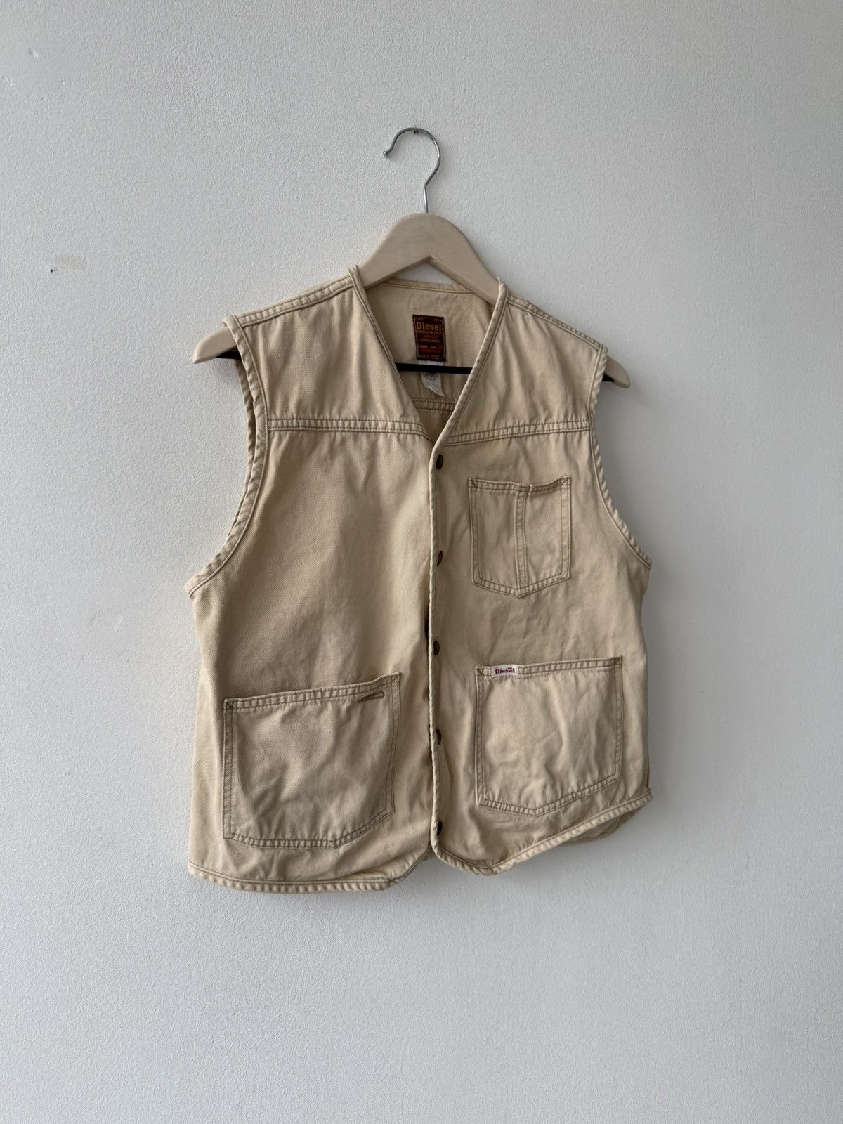 Diesel Vintage RARE Diesel RR55 Big Logo Industry Vest Size US S / EU 44-46 / 1 - 4 Thumbnail