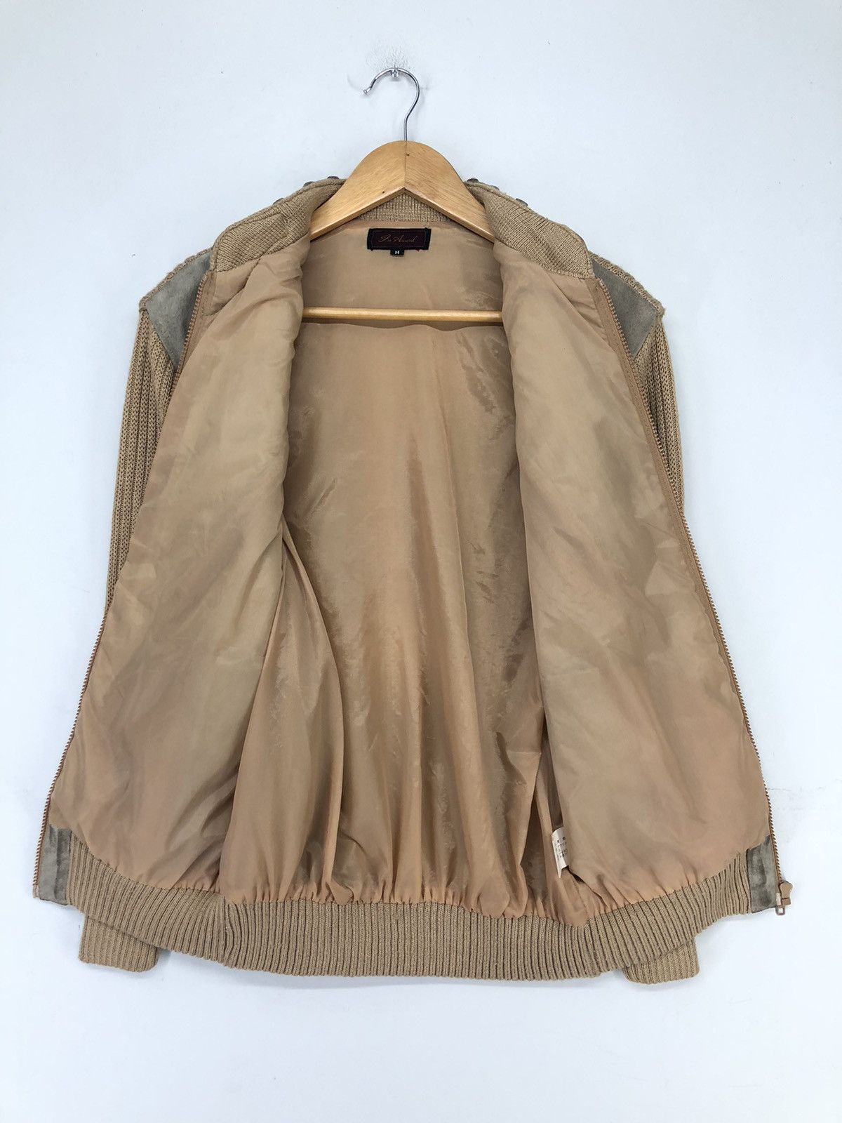 Leather Vintage J,n Award Cowhide Suede Leather Biker Knit Jacket Size US M / EU 48-50 / 2 - 14 Thumbnail