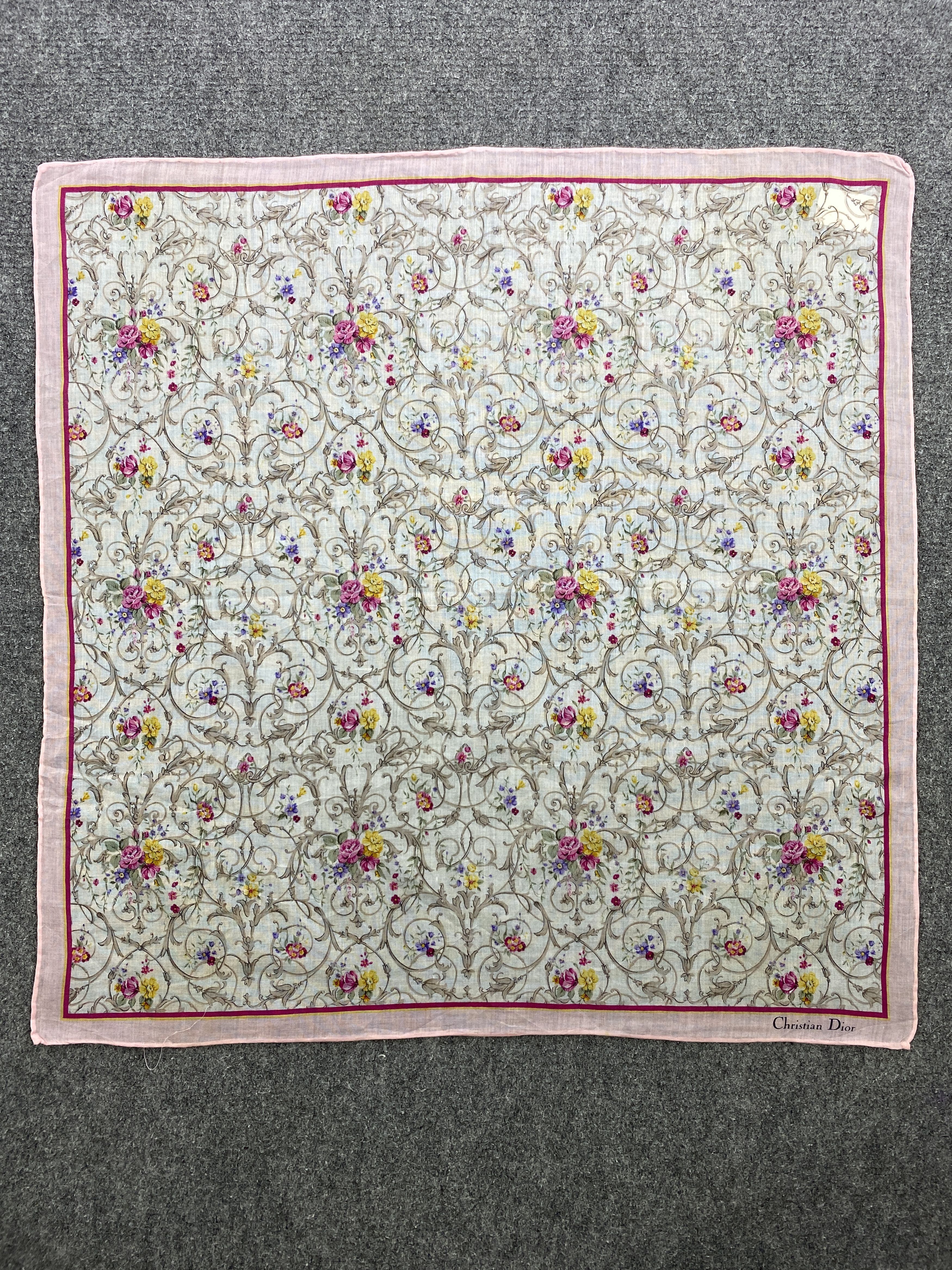 Christian Dior Monsieur Christian Dior Bandana / Handkerchief / Neckerchief HKC0790 Size ONE SIZE - 3 Thumbnail