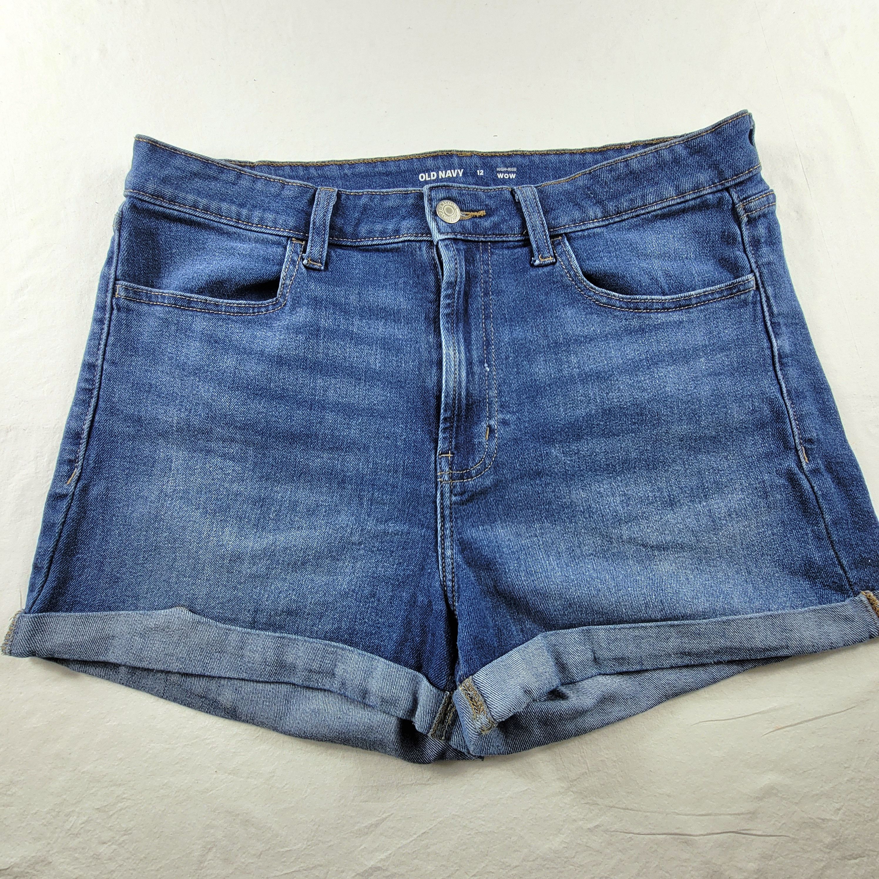 Old Navy y2k Old Navy blue denim elastic shorts hoochie daddy mama👖 Size 34" / US 12 / IT 48 - 1 Thumbnail