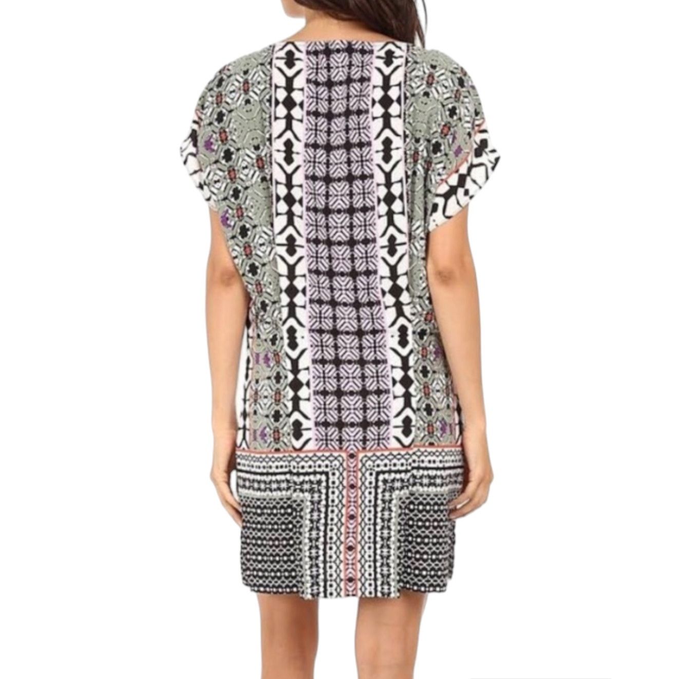 Other Hale Bob Natalya Crepe De Chine Dress Purple Boho Size XS / US 0-2 / IT 36-38 - 2 Thumbnail