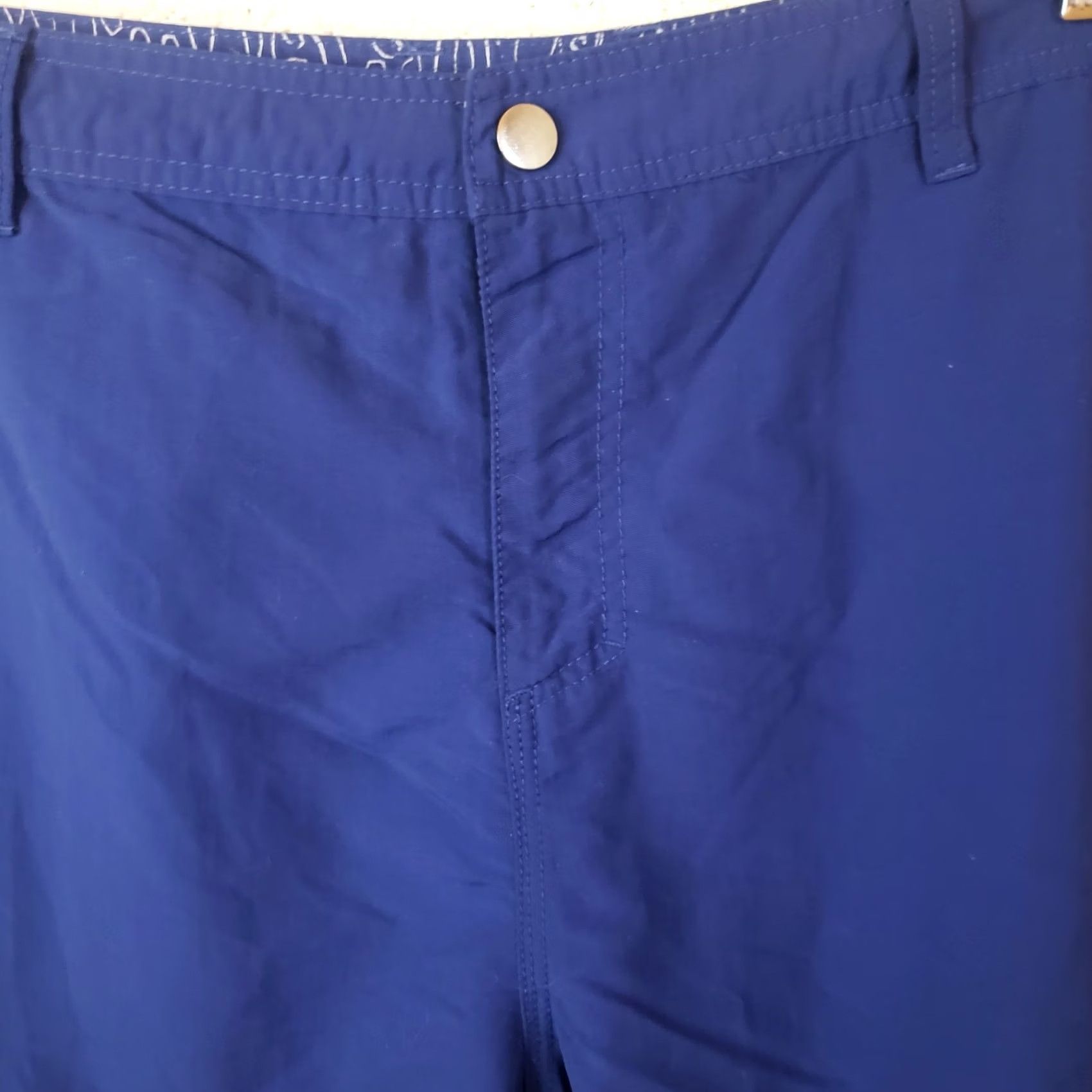 Vintage AFTCO Shorts Mens Cargo 38 Inseam 6" Blue Nylon Elastic Waist Pockets Quick Dry Casual Spring Summer Fall Beach Outdoor Mens Size US 38 / EU 54 - 3 Thumbnail