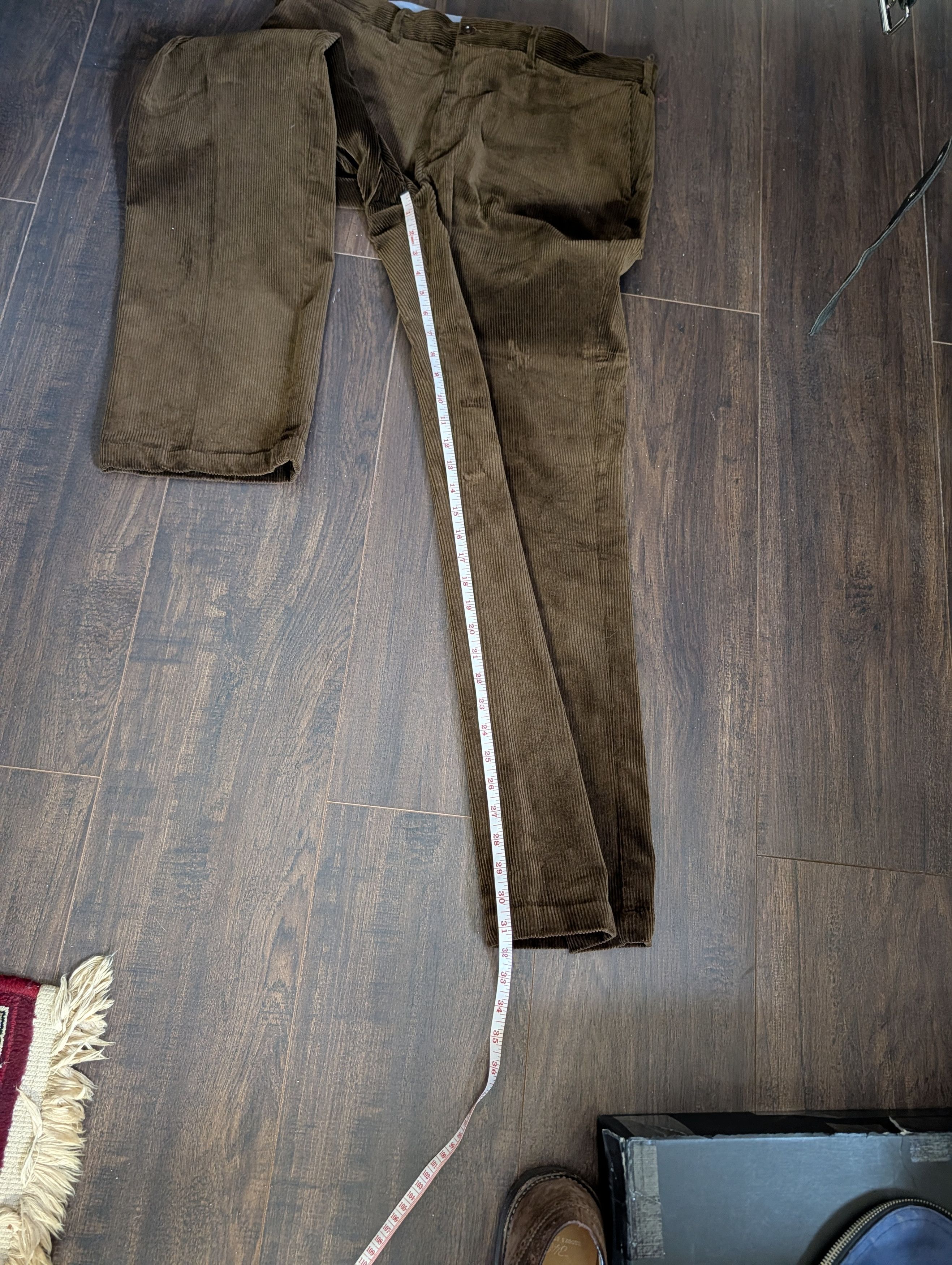 Polo Ralph Lauren Dark brown cotton corduroy Classic Fit mens pants 36x32 Size US 36 / EU 52 - 15 Thumbnail