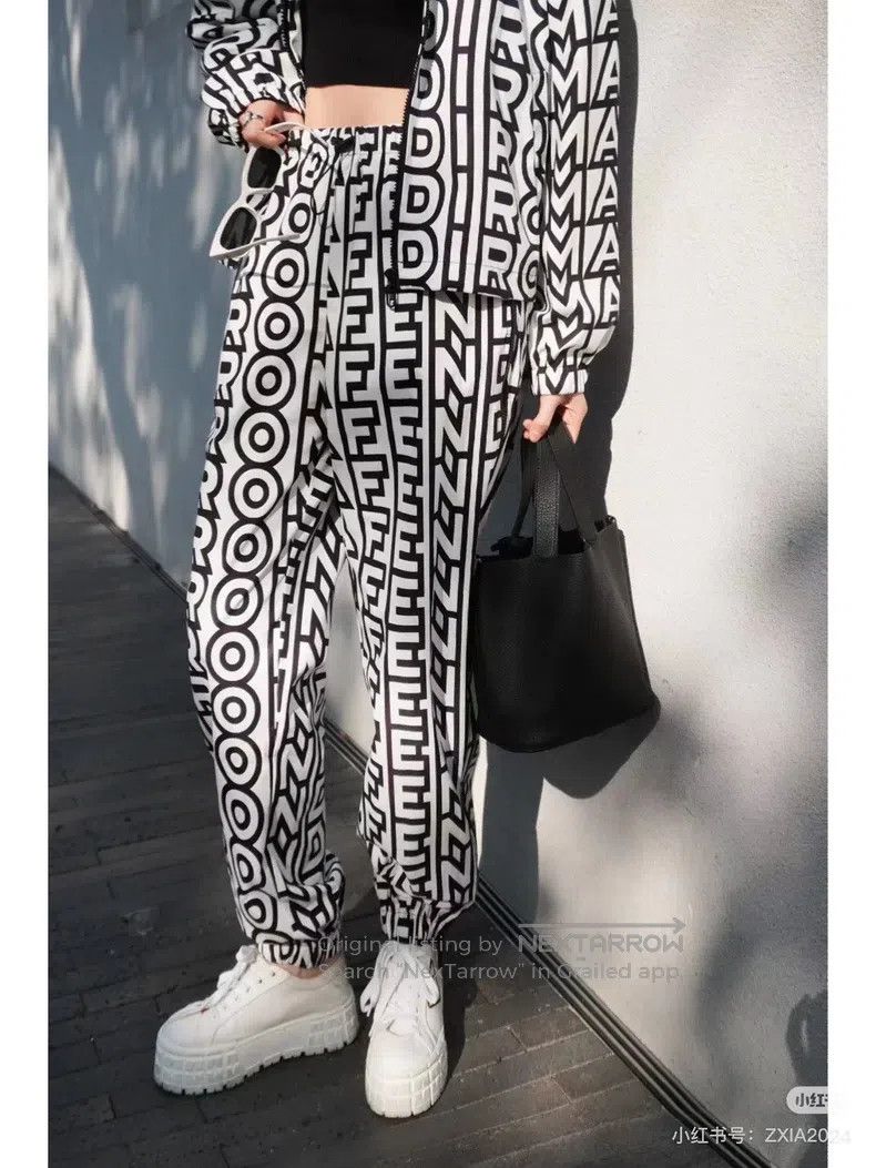 Fendi Fendi size L All-Over Printed Drawstring Tapered Pants Size 24" / US 00 / IT 34 - 7 Thumbnail