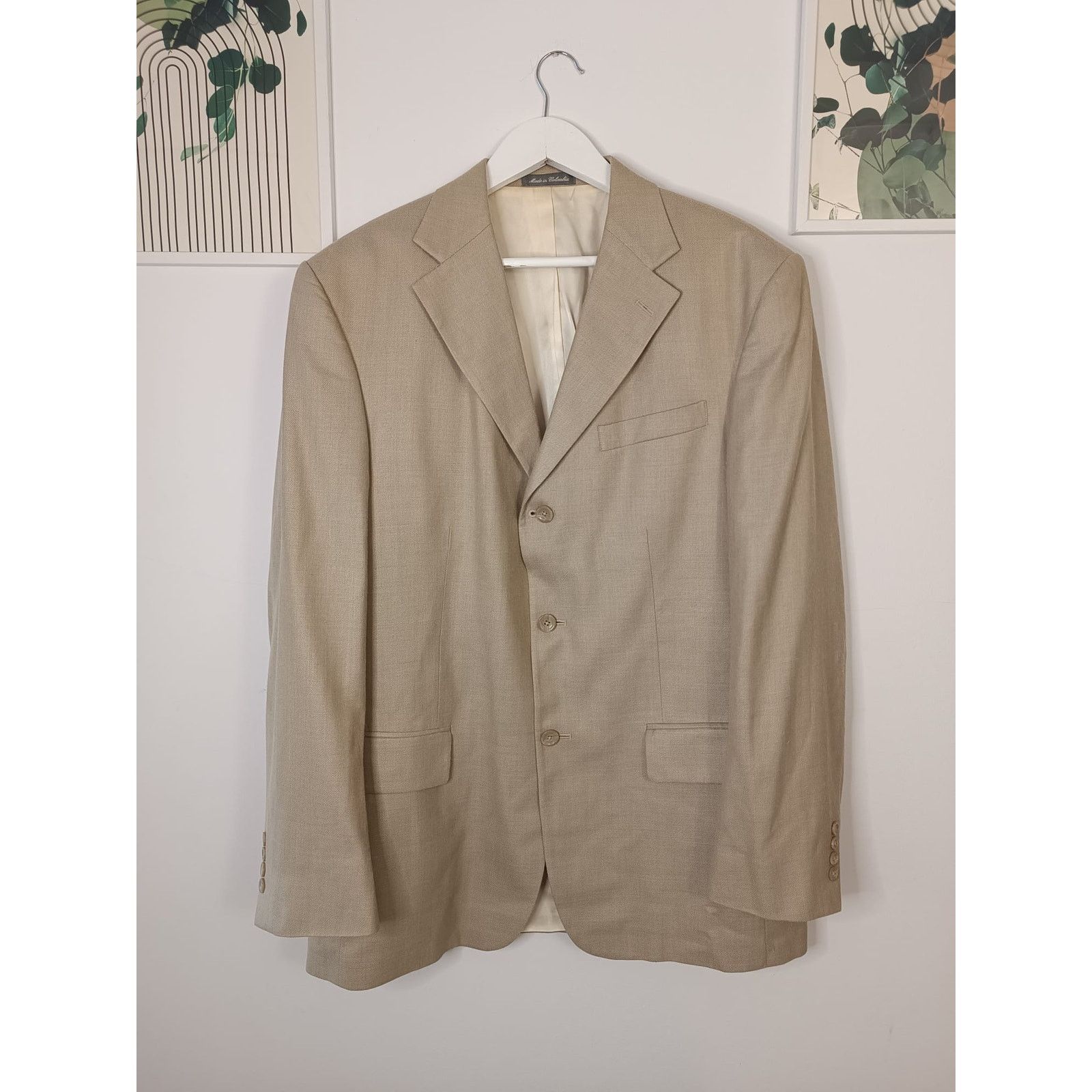 Oscar De La Renta Oscar De La Renta Men Vintage Blazer Suit Jacket Silk Wool Size 52R - 1 Thumbnail
