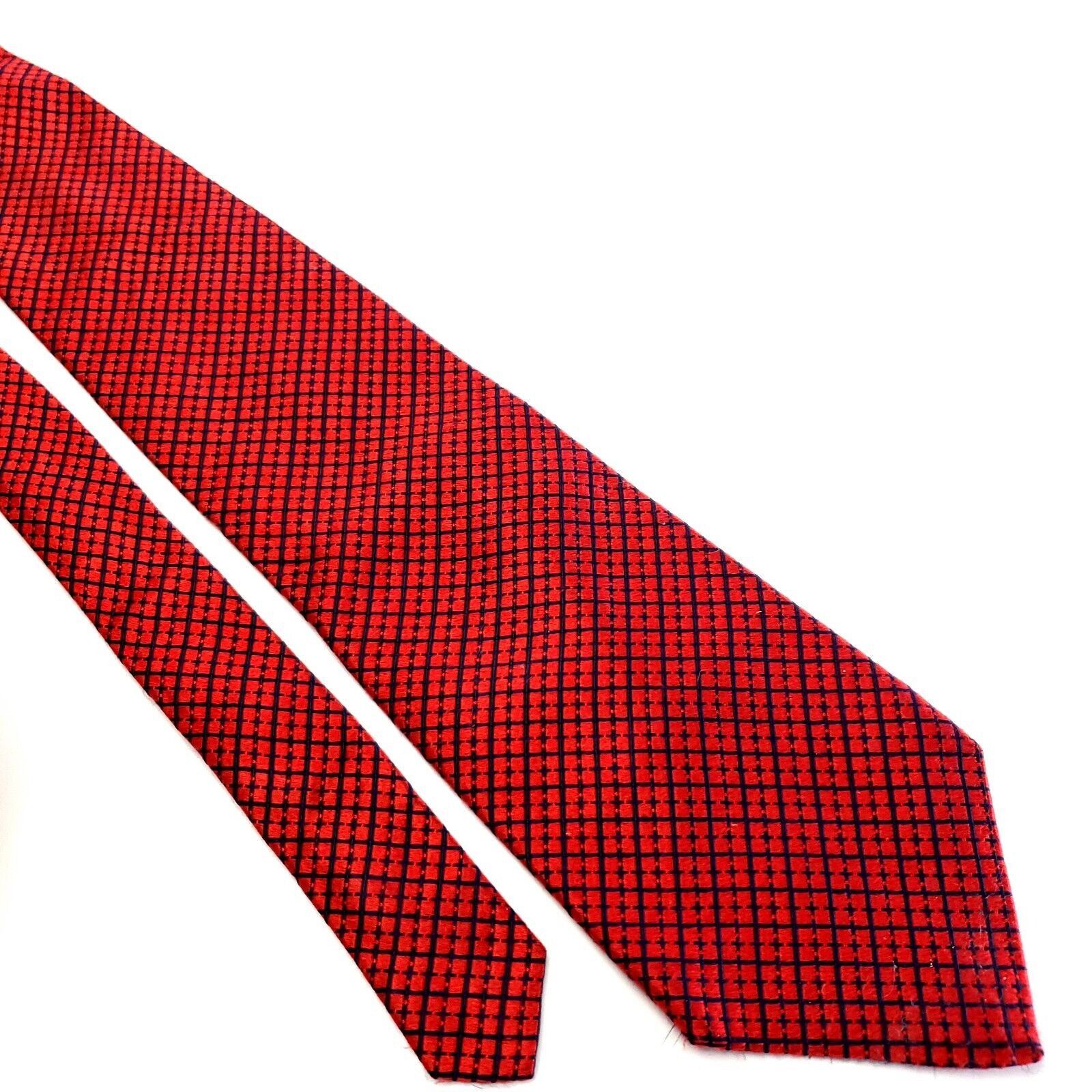 Jos. A. Bank Jos A Bank Signature Collection Silk Tie Woven Red Black Che Size ONE SIZE - 1 Thumbnail