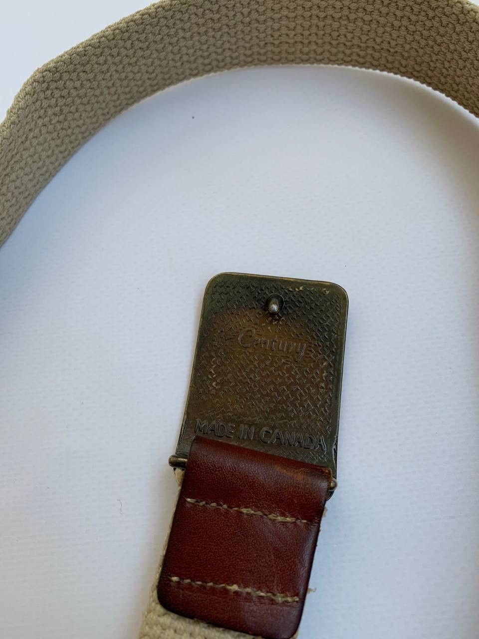 Levi's × Vintage Vintage Levis Belt Made in Canada 80s 90s Brown Buckle Metal Size 30 - 5 Thumbnail