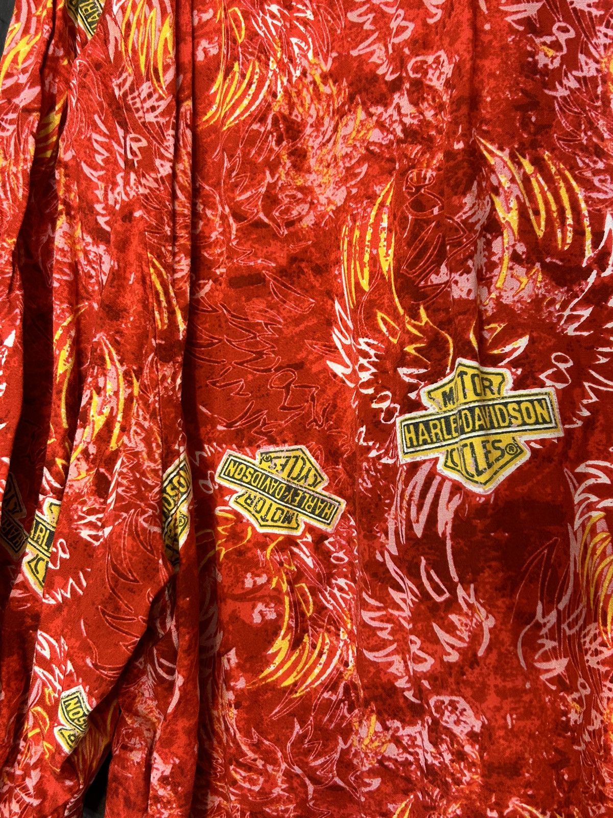 Harley Davidson Harley Davidson Rayon Hawaiian Aloha Shirt Size US L / EU 52-54 / 3 - 5 Thumbnail