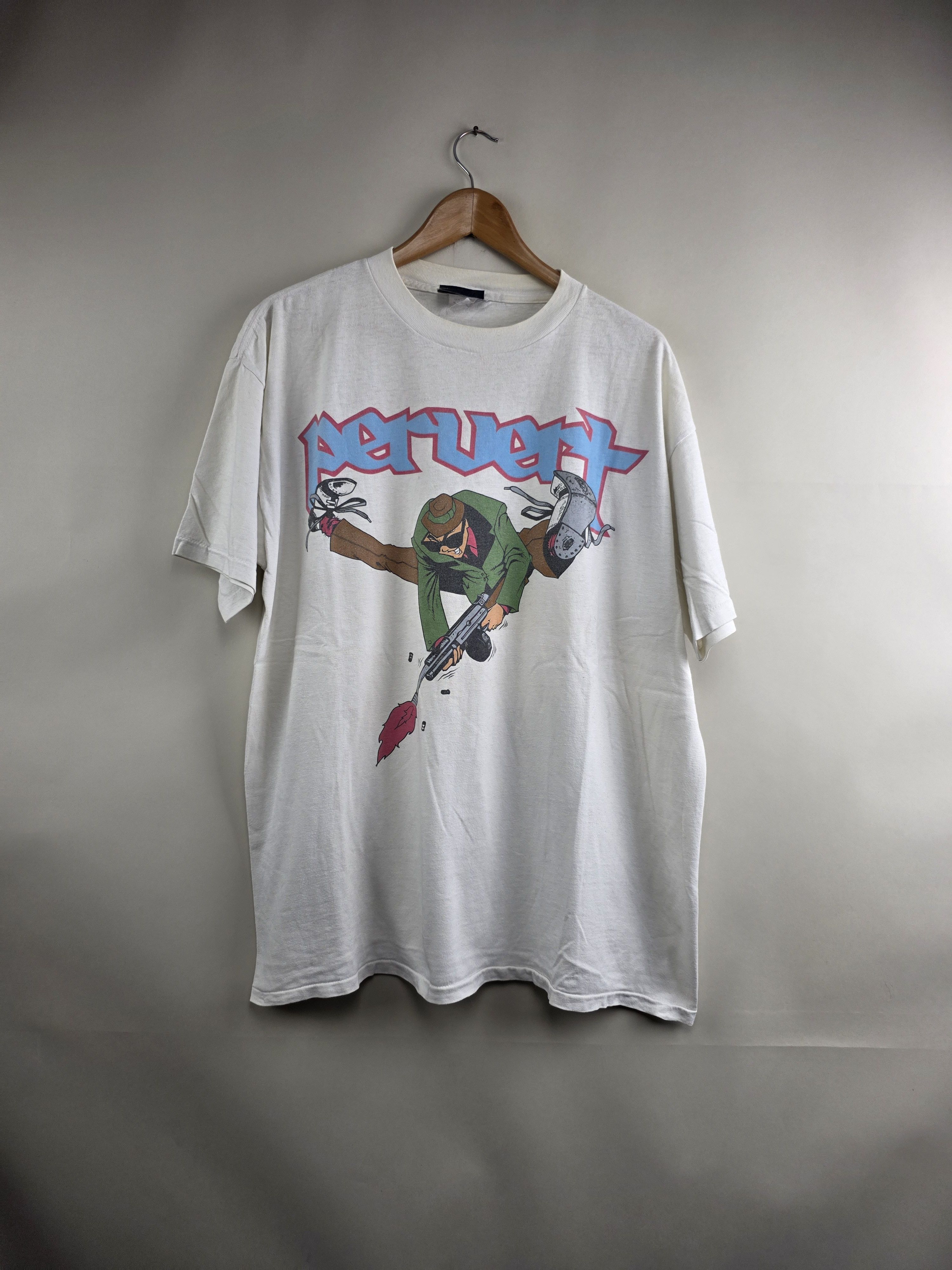 Blind Skateboards × Pervert × Vintage 90s PERVERT Brand OG T by Dino C Lordz Logik NY GRAFFITI XL Size US XL / EU 56 / 4 - 1 Thumbnail