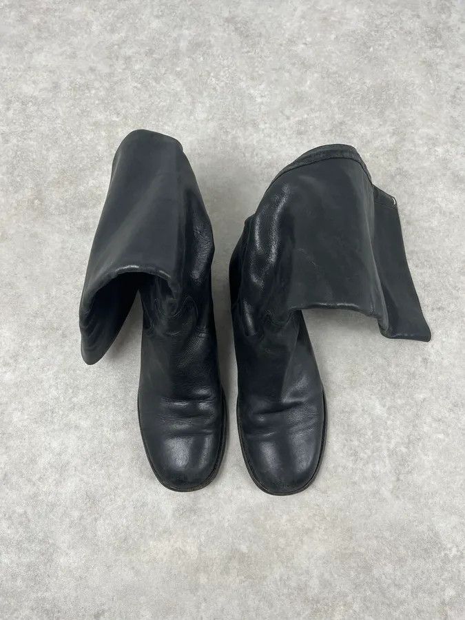 Maison Margiela 2000s Maison Martin Margiela Black Premium Leather Ankle Boots Size US 8 / EU 41 - 3 Thumbnail