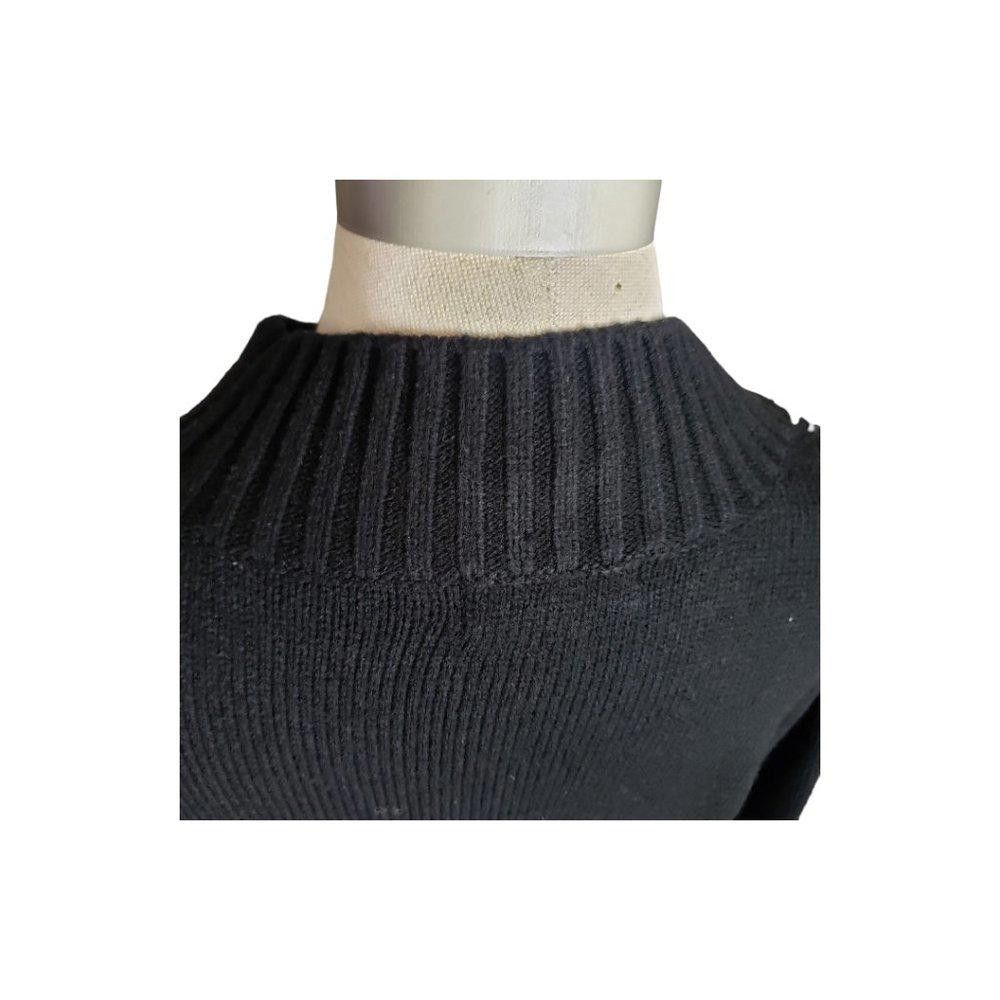 Karl Lagerfeld CT1960 Karl Lagerfeld Paris Black Eiffel Tower Sweater Size S / US 4 / IT 40 - 4 Thumbnail