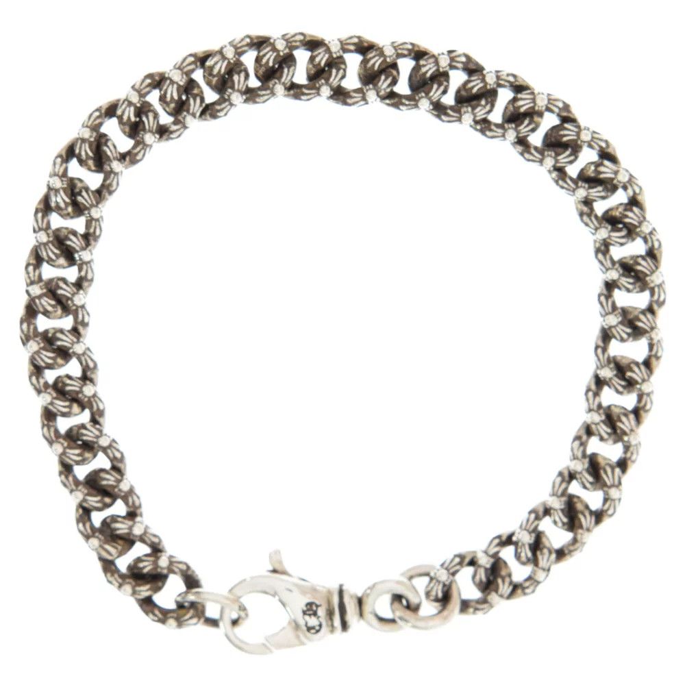image of Chrome Hearts Mini Fancy Link Bracelet in Silver, Men's