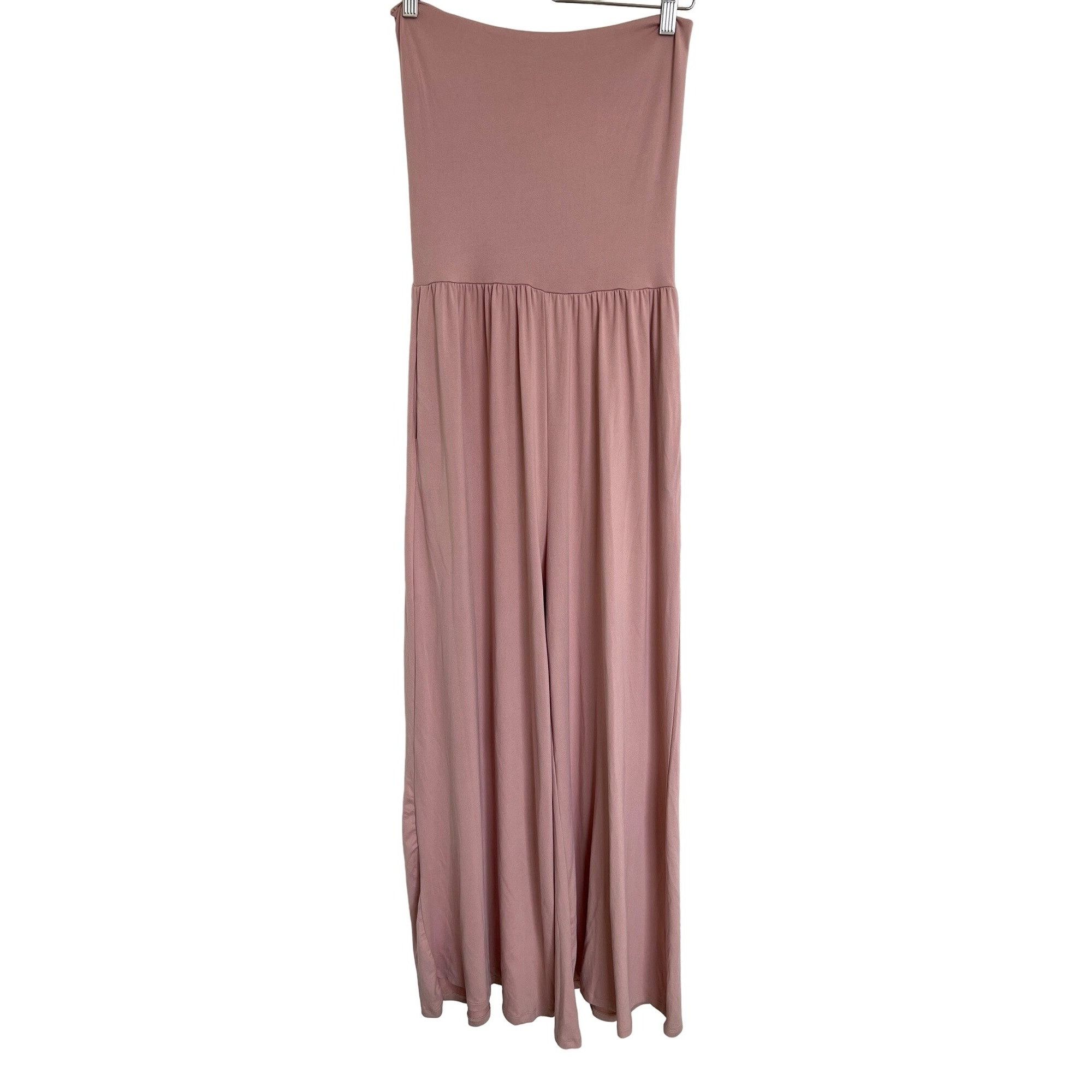 Other Doublju Dusty Rose Strapless Lounge Jumpsuit Size 26" / US 2 / IT 38 - 1 Thumbnail