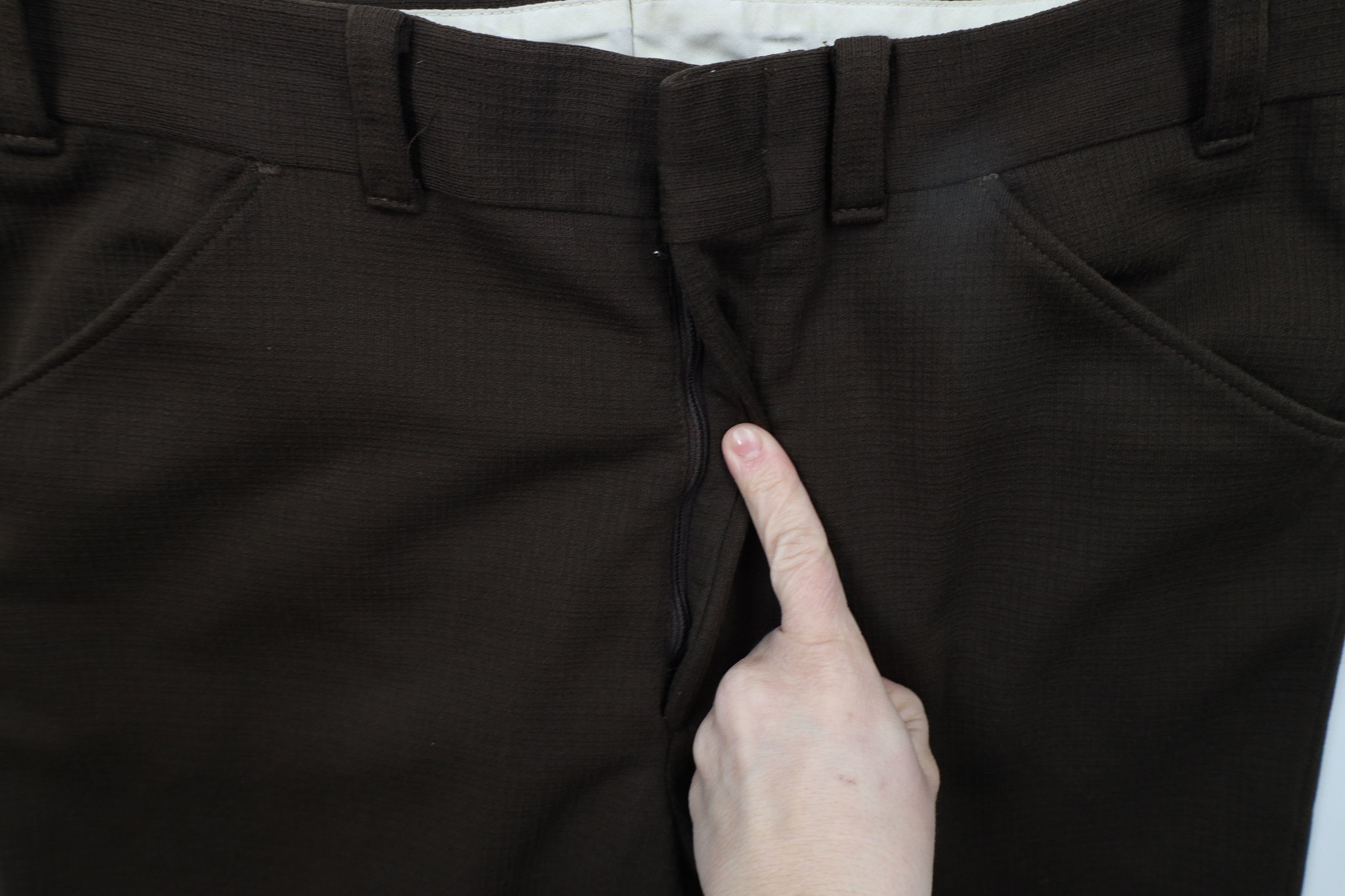 Vintage Vintage 70s Streetwear Bell Bottoms Chino Pants Brown USA Size US 34 / EU 50 - 5 Thumbnail