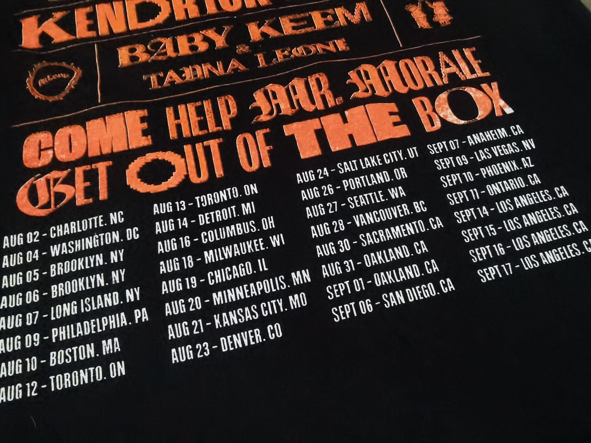 Fruit Of The Loom × Rap Tees The Big Steppers tour Kendrick Lamar S 3436 Size US S / EU 44-46 / 1 - 7 Thumbnail